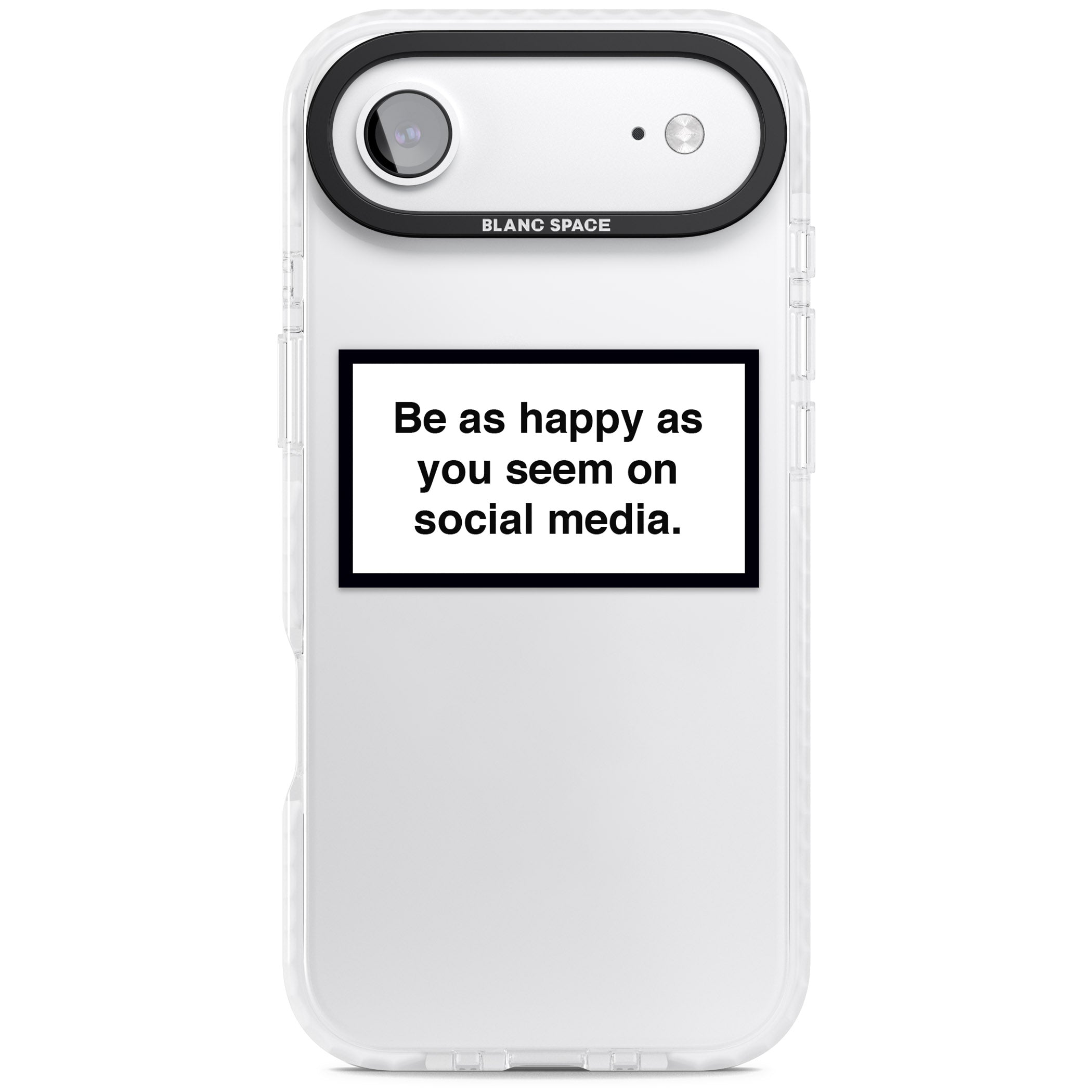 Happy On Social Media iPhone 17 Air Impact Clear Phone Case