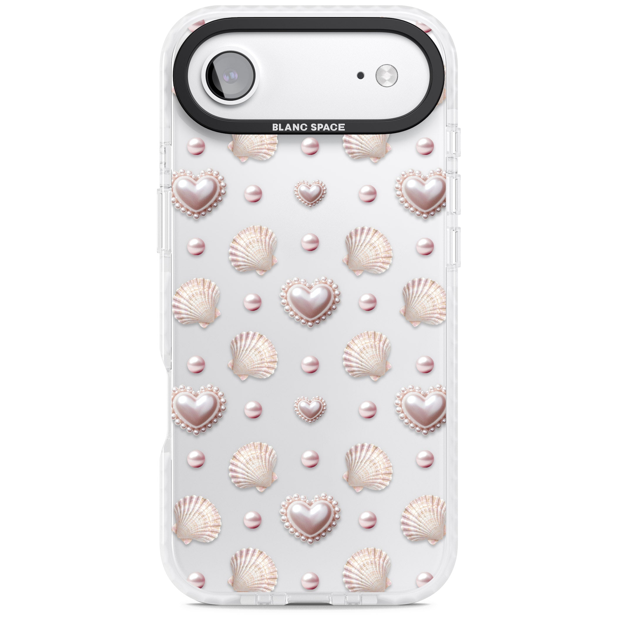 Pearl Hearts iPhone 17 Air Impact Clear Phone Case
