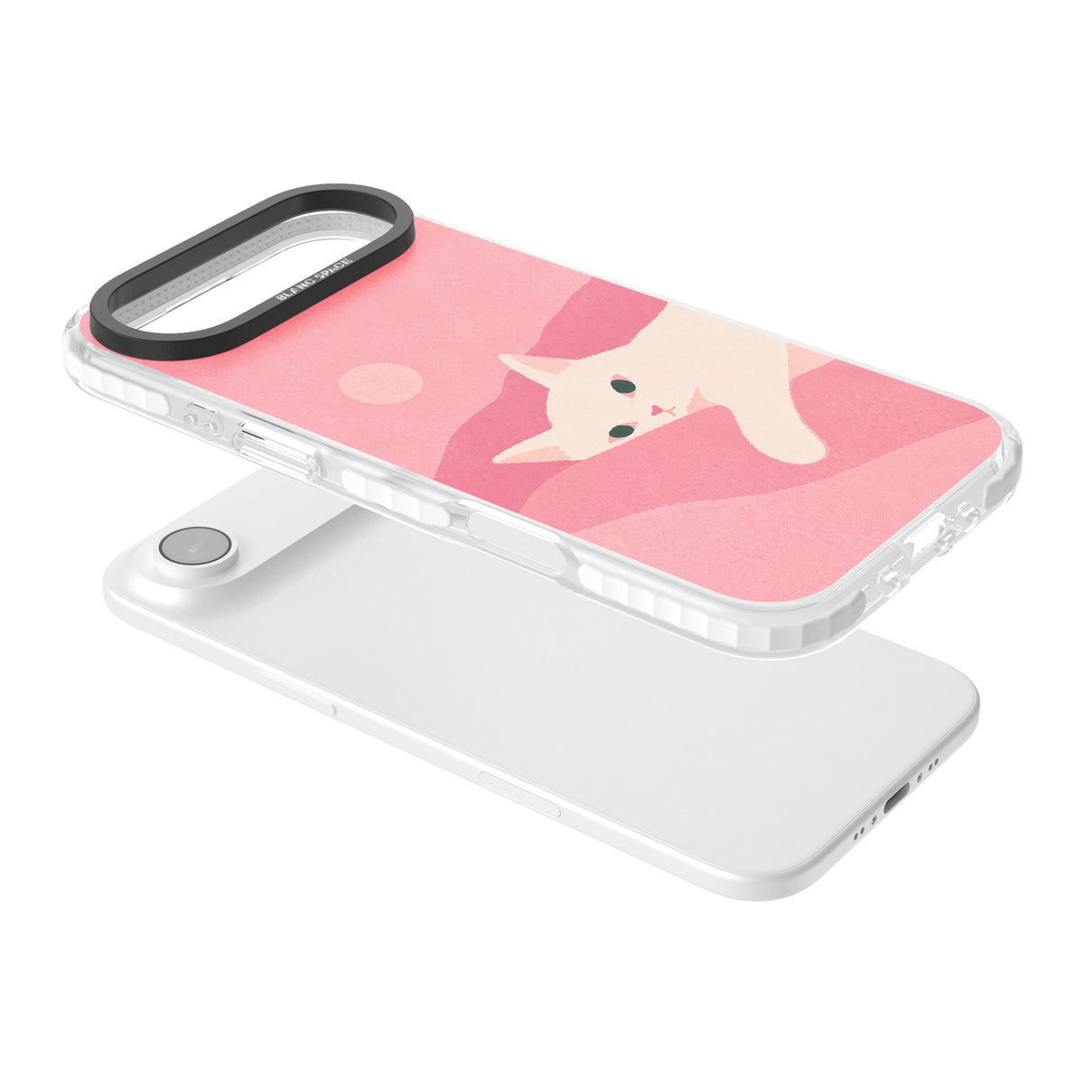 Pink Dreams iPhone Air Impact Clear Phone Case angled
