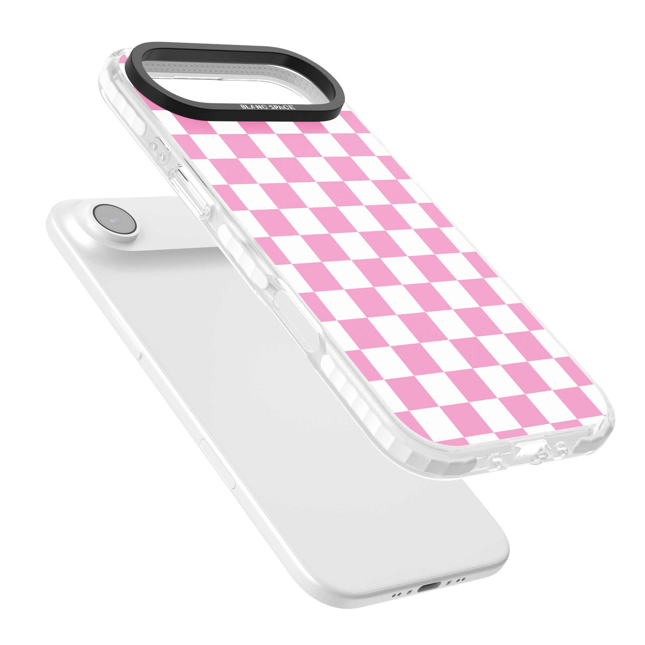 Pink Checkered iPhone 17 Air Impact Clear Phone Case Colours