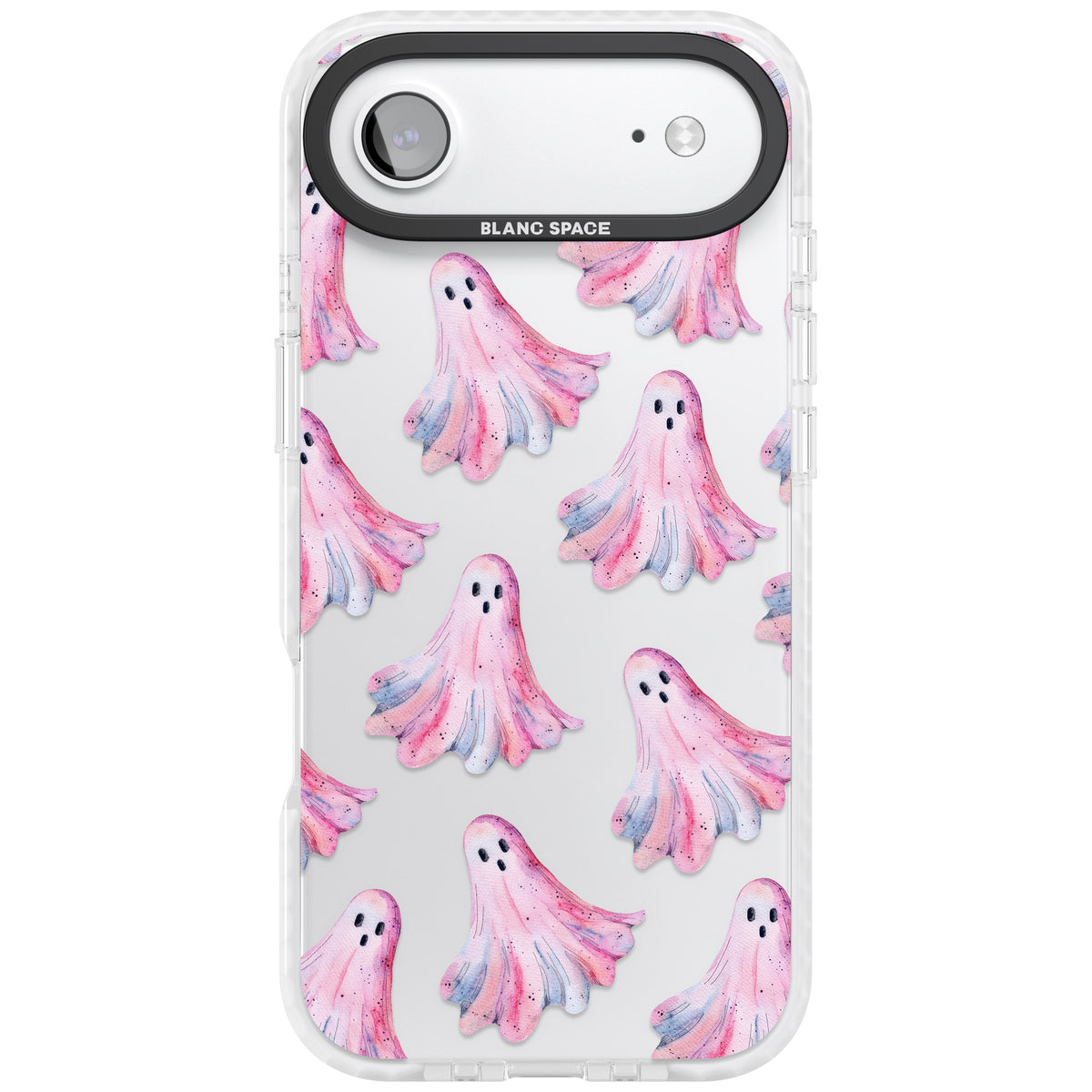 Pink Ghosts iPhone Air Impact Clear Phone Case front