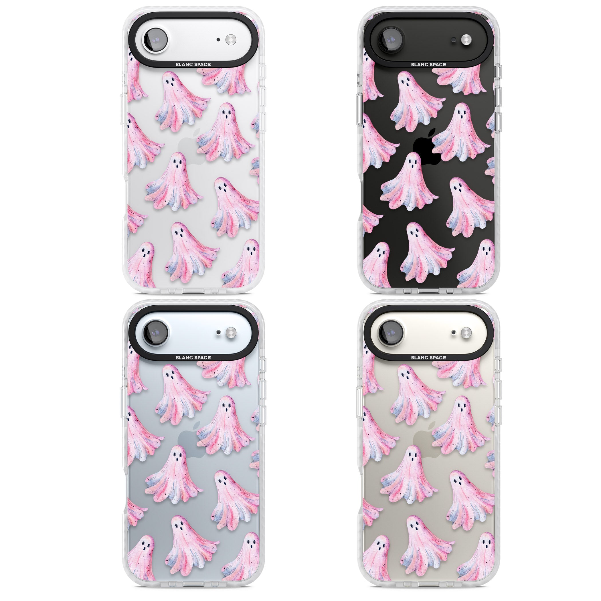 Pink Ghosts iPhone 17 Air Impact Clear Phone Case APT Impact Protection