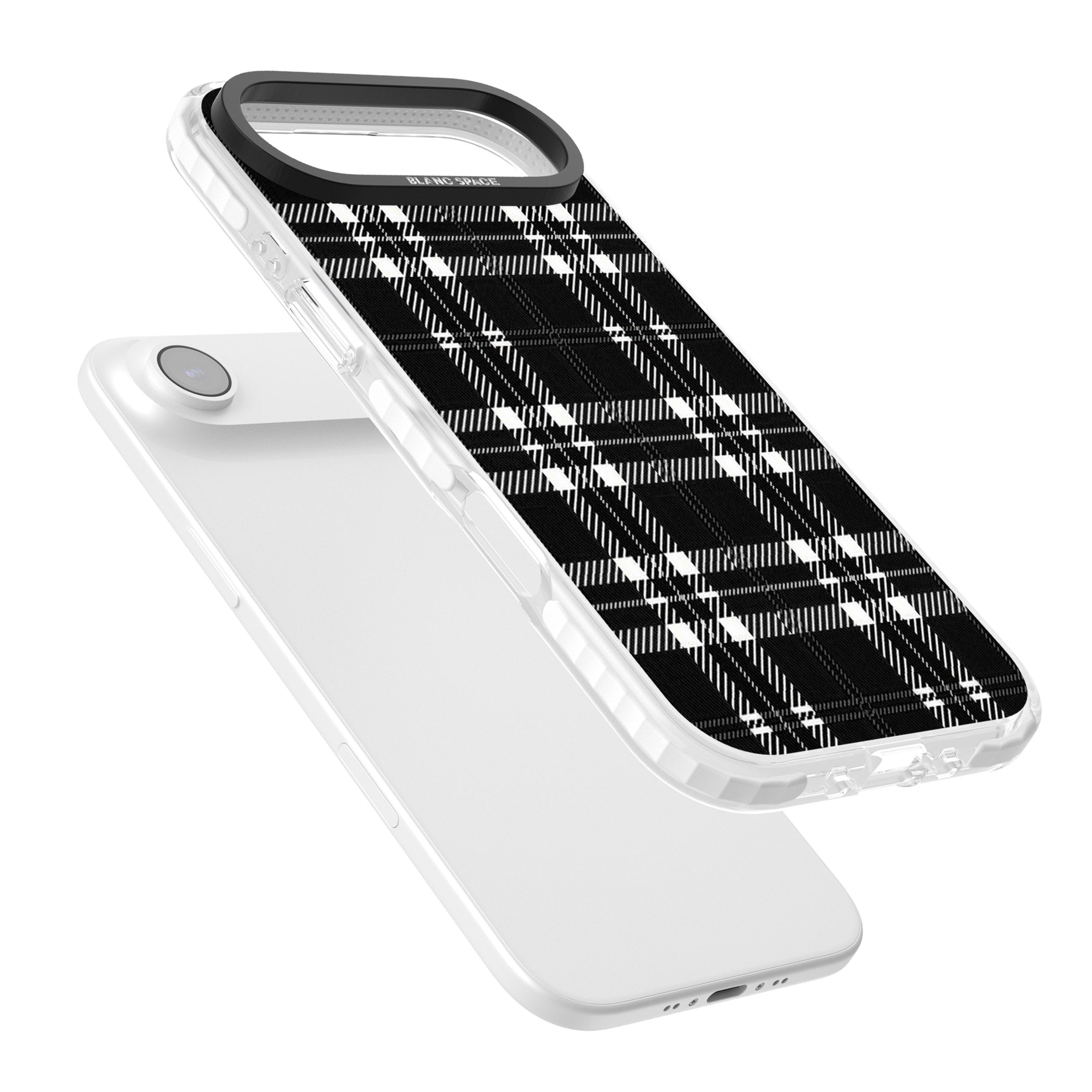 Divine Black Plaid iPhone 17 Air Impact Clear Phone Case Colours