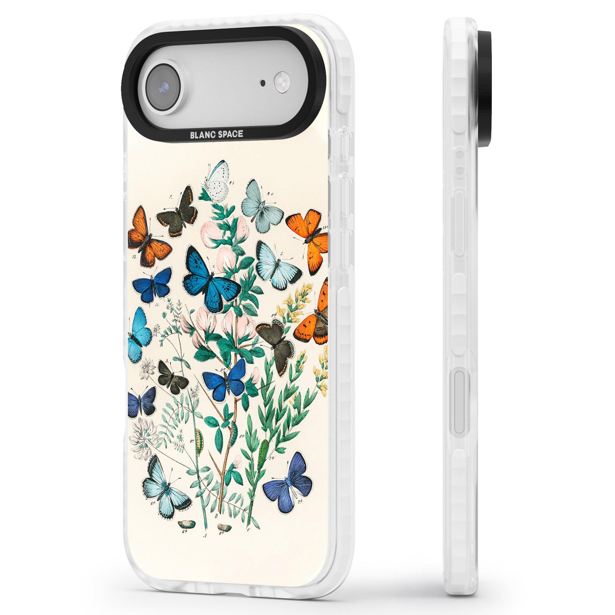 European Butterflies iPhone 17 Air Impact Clear Phone Case Side Profile