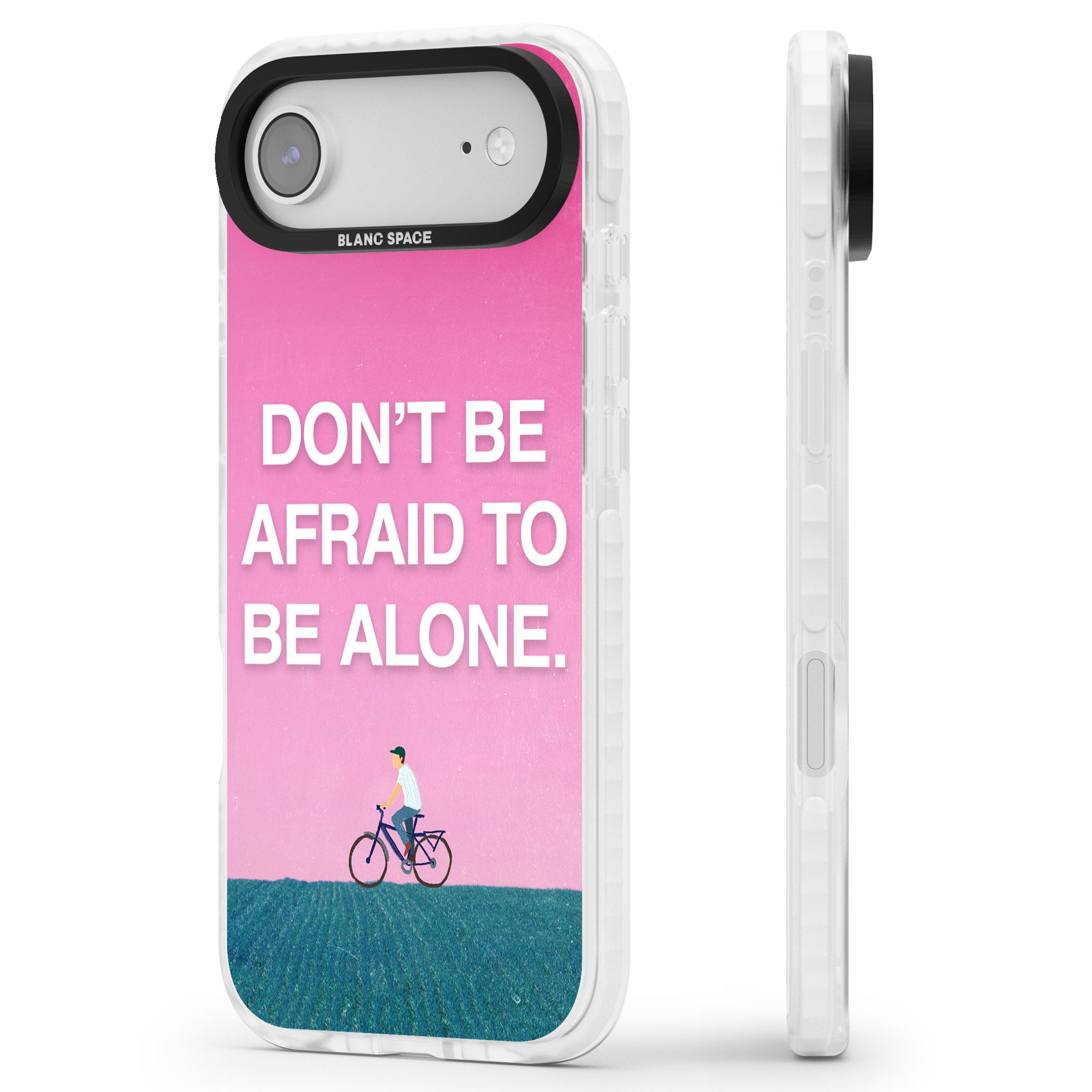 Don'T Be Afraid To Be Alone iPhone 17 Air Impact Clear Phone Case Side Profile