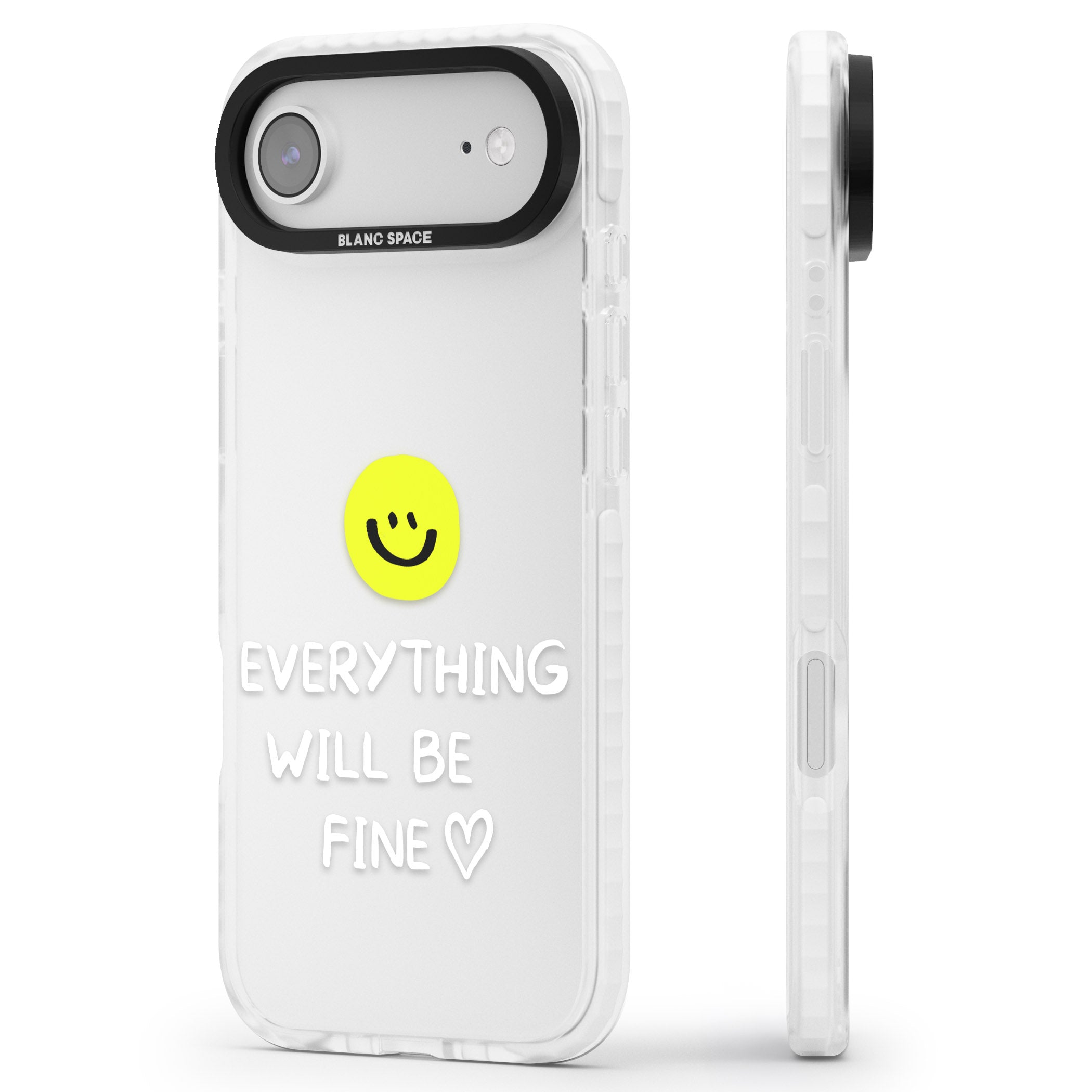 Everything Will Be Fine iPhone 17 Air Impact Clear Phone Case Side Profile