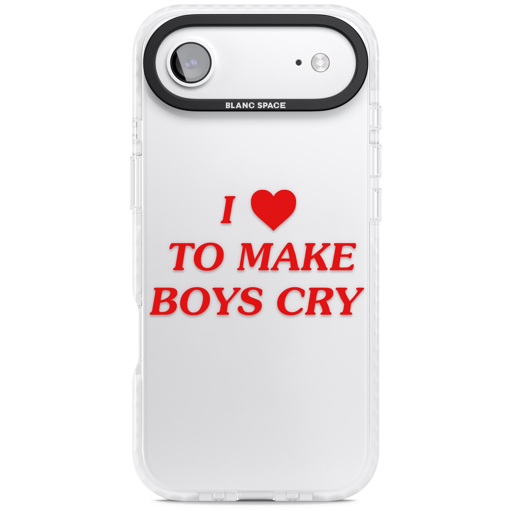 I Love To Make Boys Cry iPhone 17 Air Impact Clear Phone Case
