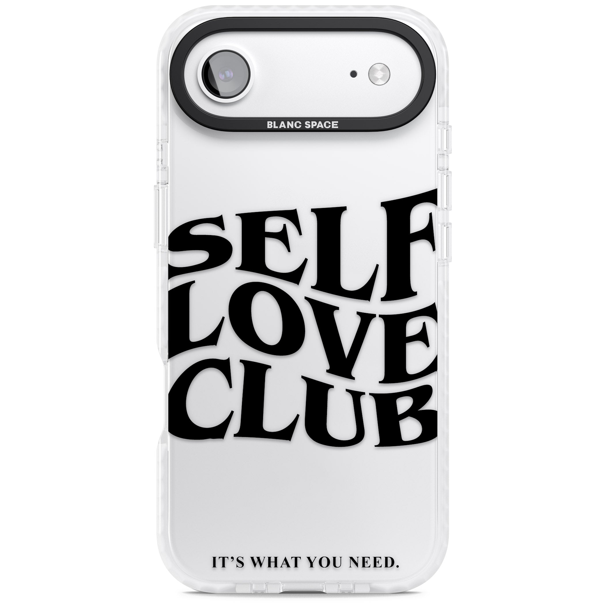 Self Love Club Black iPhone 17 Air Impact Clear Phone Case