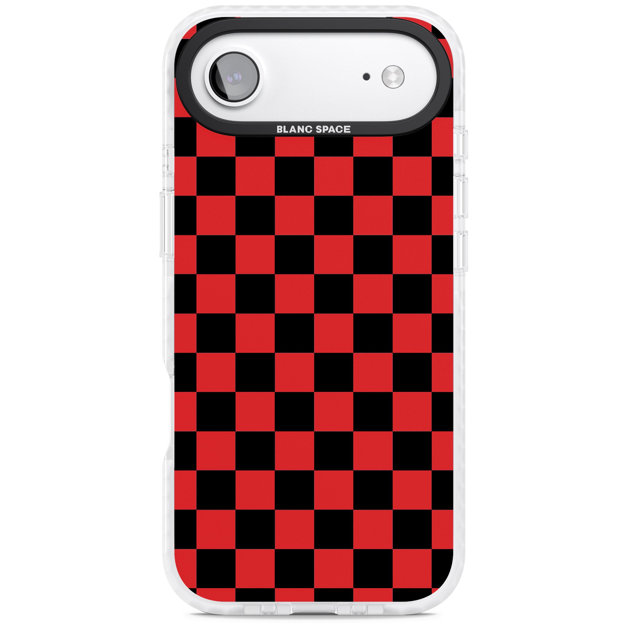 Red Black Checkered iPhone 17 Air Impact Clear Phone Case