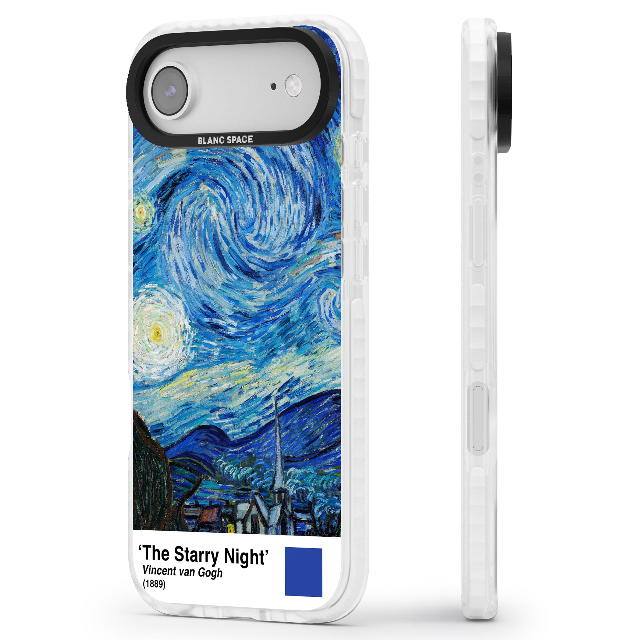 The Starry Night iPhone 17 Air Impact Clear Phone Case Side Profile