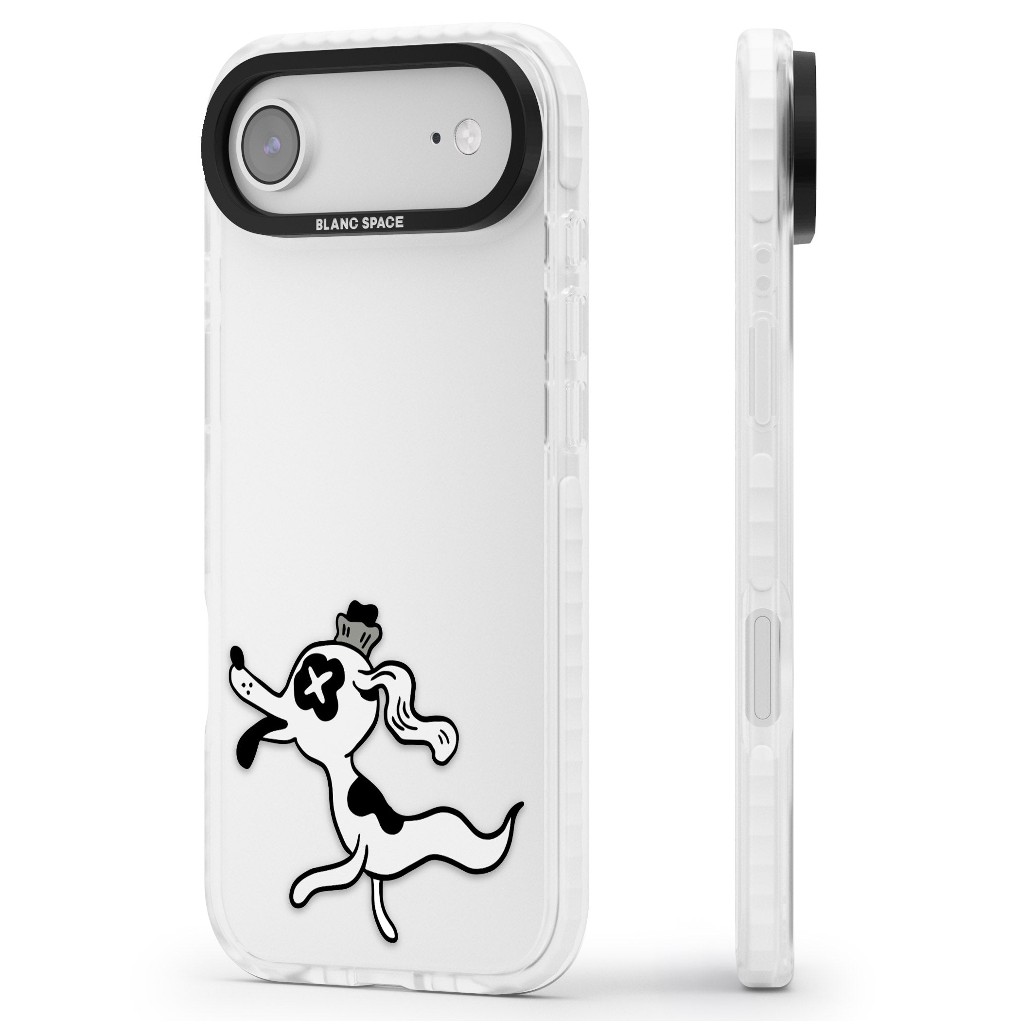 Dog Spirit iPhone 17 Air Impact Clear Phone Case Side Profile
