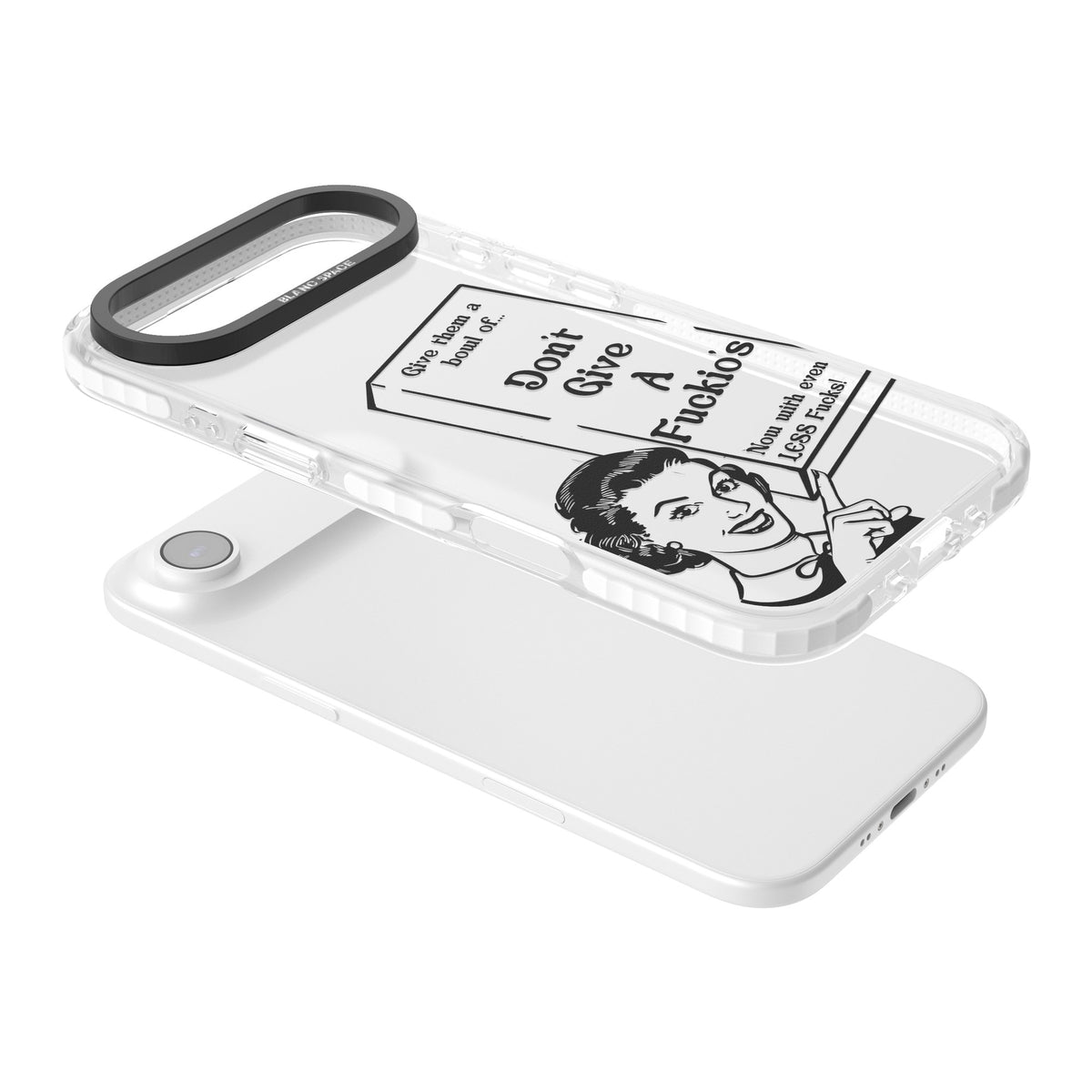 Dont Give A F Ckios Cereal iPhone Air Impact Clear Phone Case angled