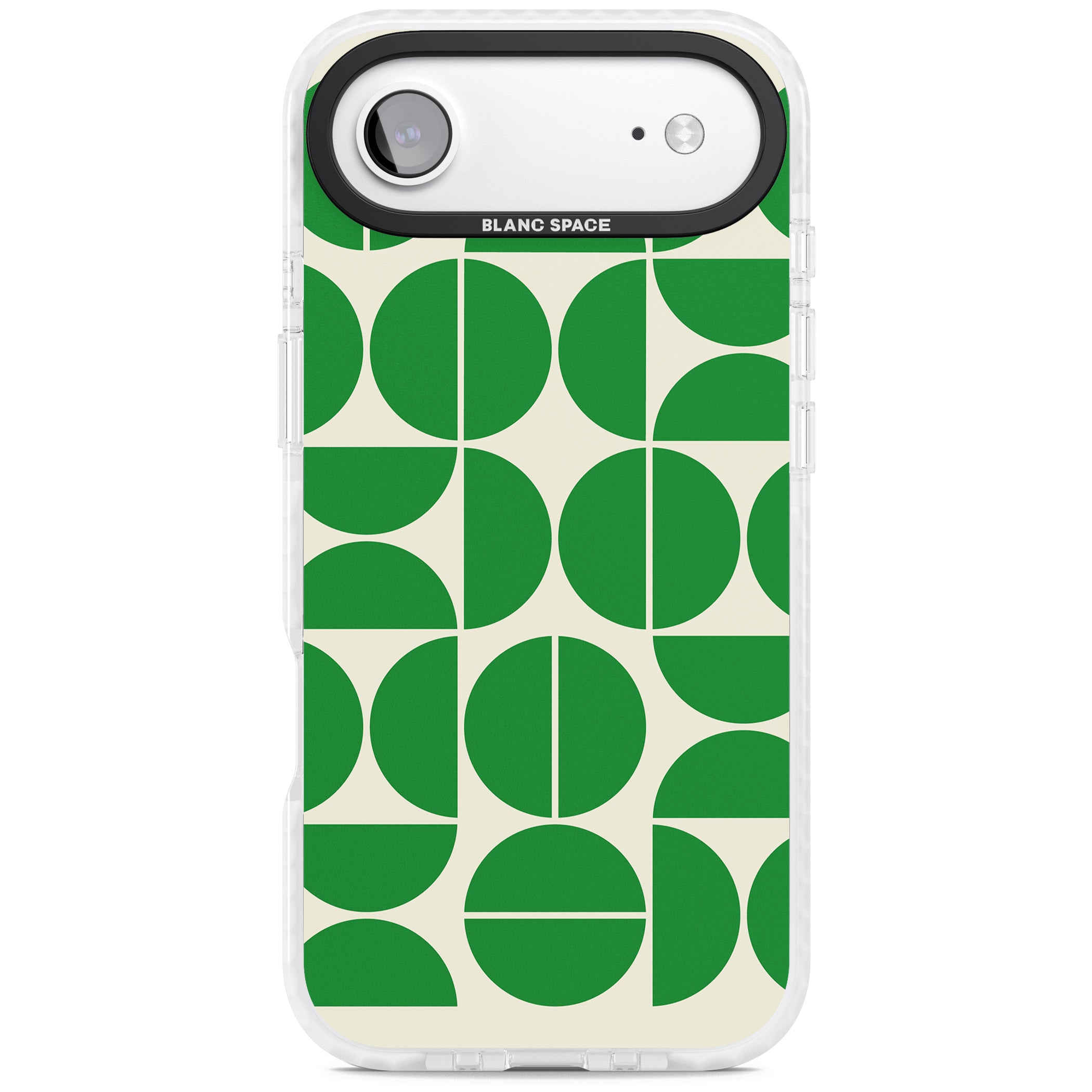 Retro Green Circles iPhone 17 Air Impact Clear Phone Case