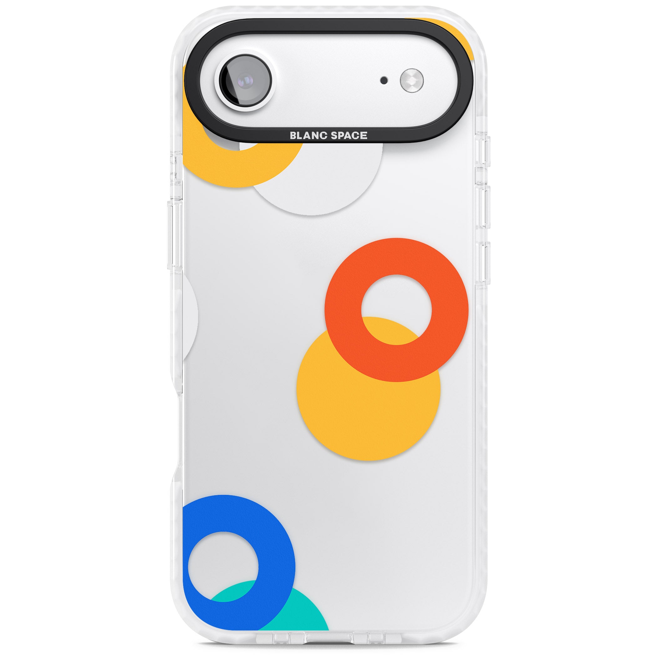 Abstract Mixed Circles iPhone 17 Air Impact Clear Phone Case