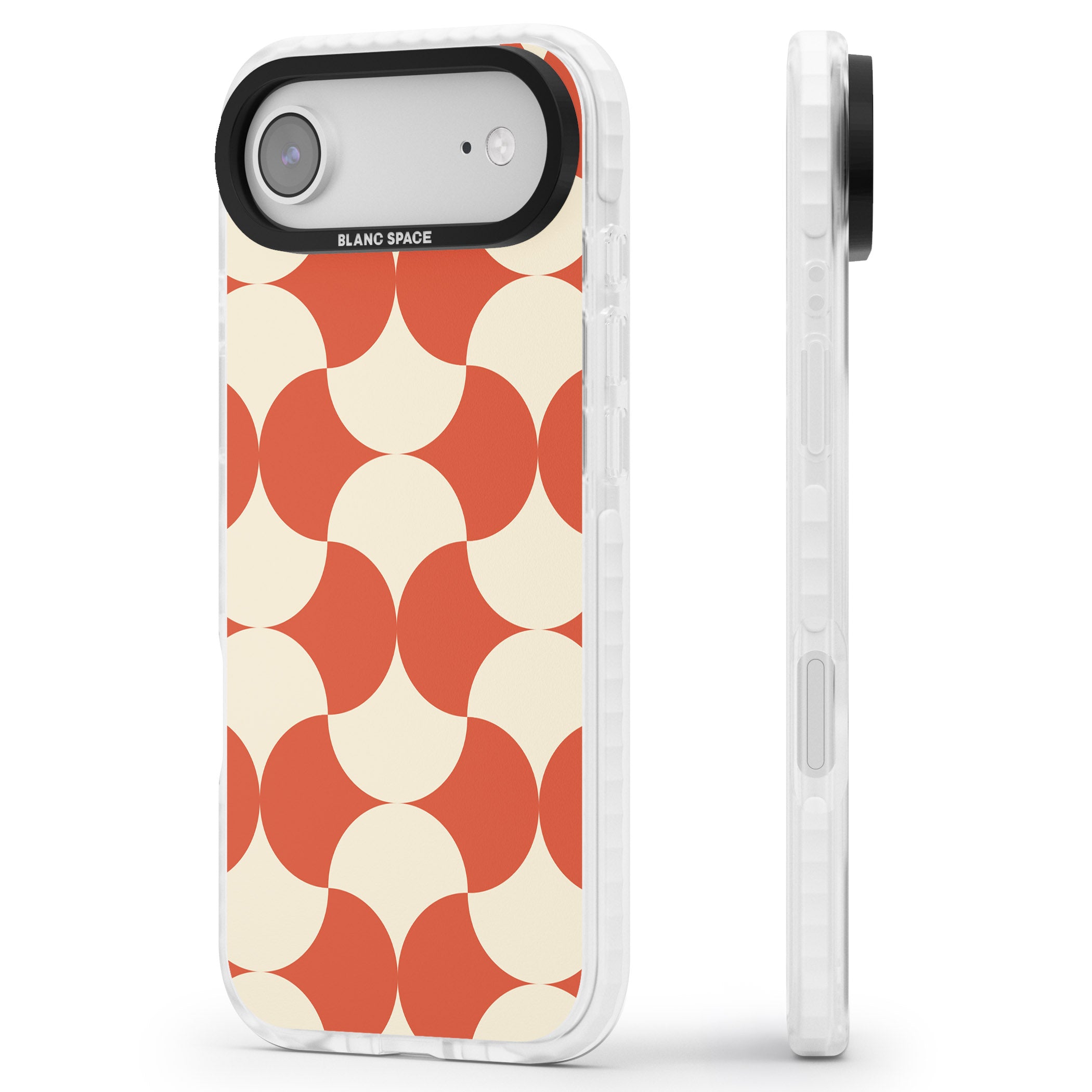 Abstract Retro Shapes iPhone 17 Air Impact Clear Phone Case Side Profile