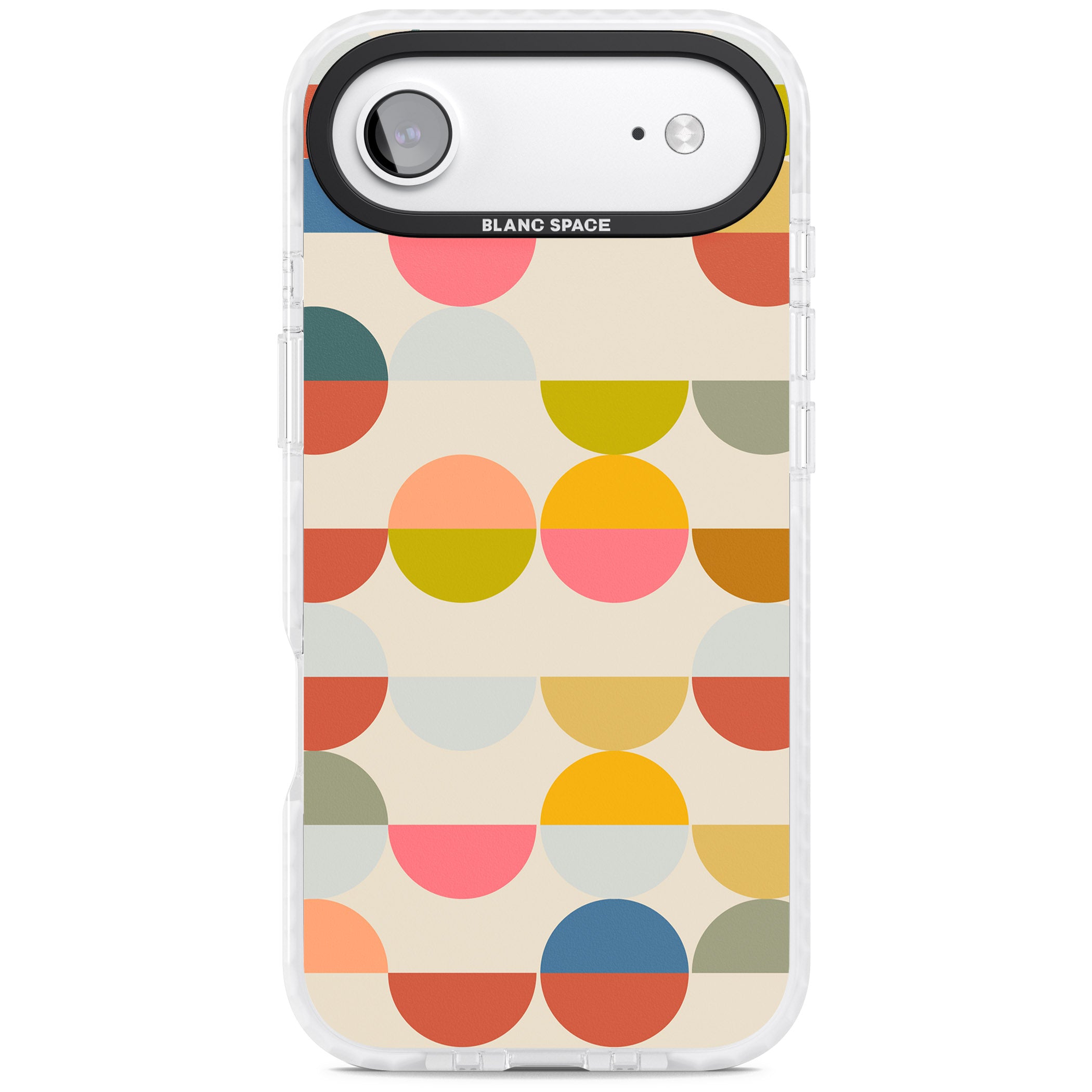 Colorful Retro Circles iPhone 17 Air Impact Clear Phone Case
