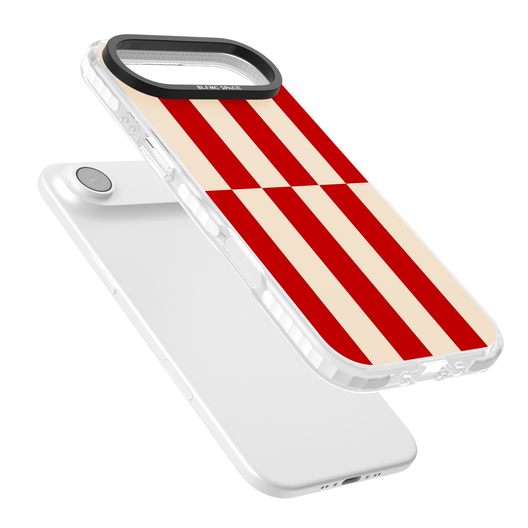 Retro Red Stripes iPhone 17 Air Impact Clear Phone Case Colours