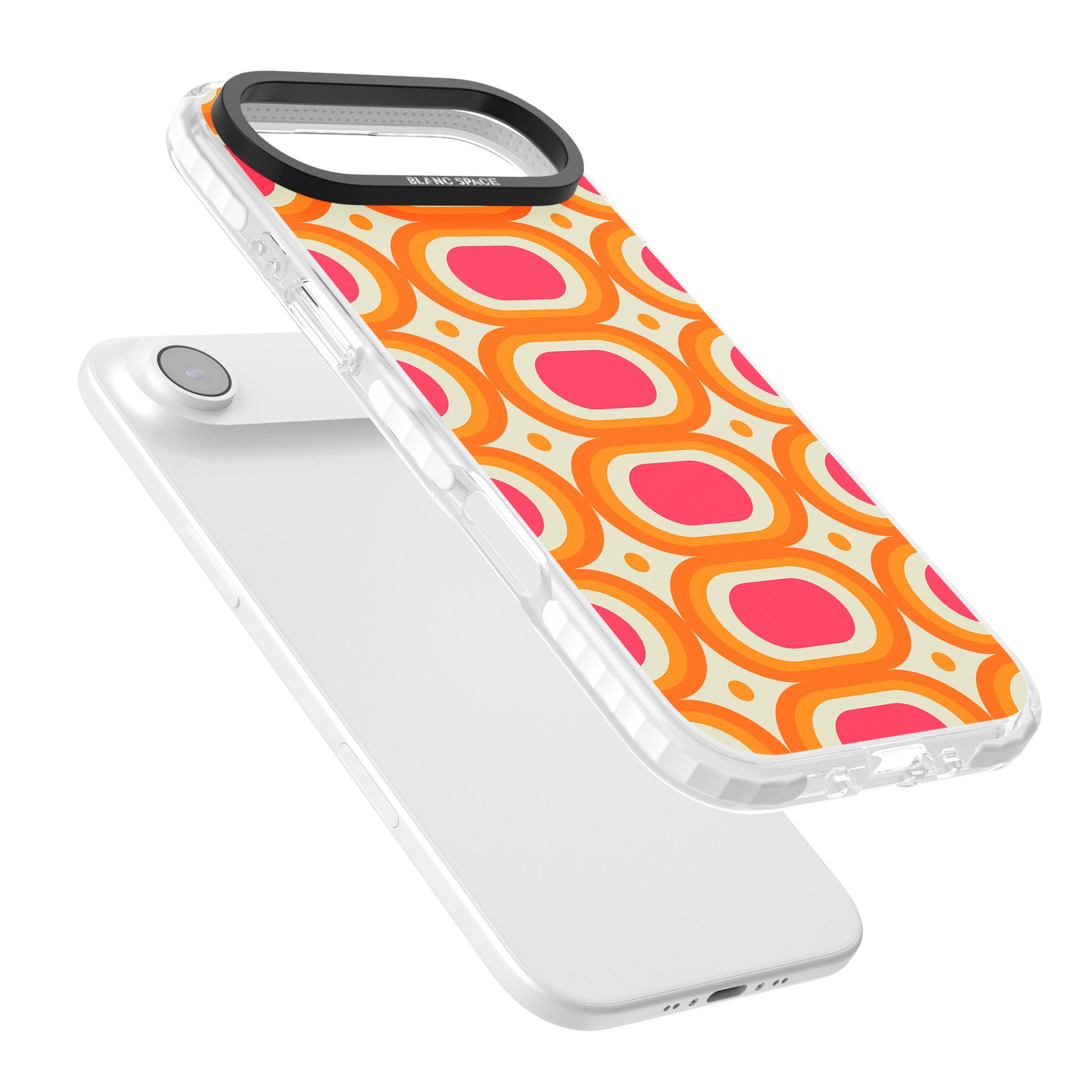 Groovy 60S Shape Pattern iPhone 17 Air Impact Clear Phone Case Colours