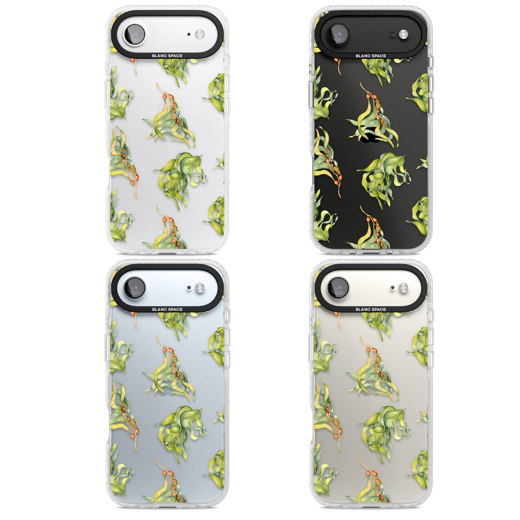 Flowing Seaweed Watercolor iPhone 17 Air Impact Clear Phone Case APT Impact Protection