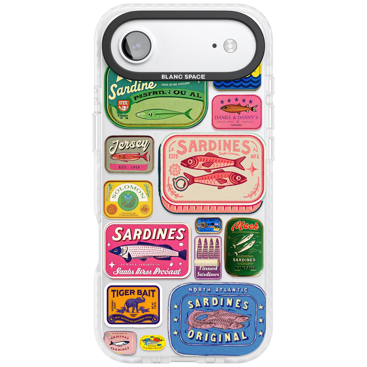 Coastal Sardines iPhone Air Impact Clear Phone Case front