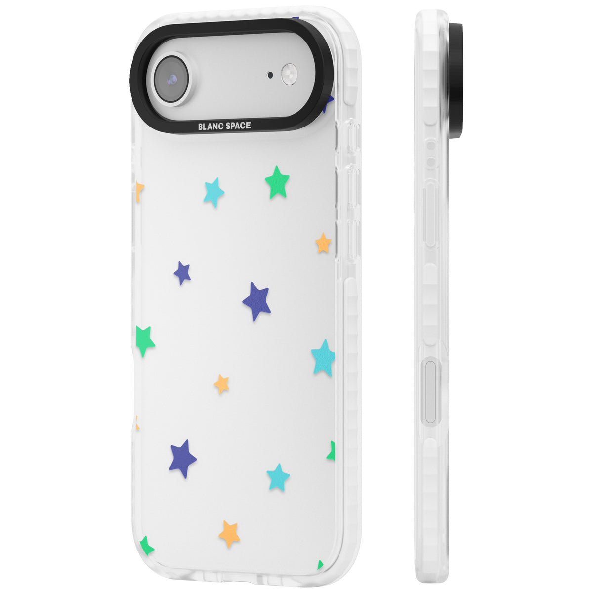 Pastel Star Pattern iPhone Air Impact Clear Phone Case side