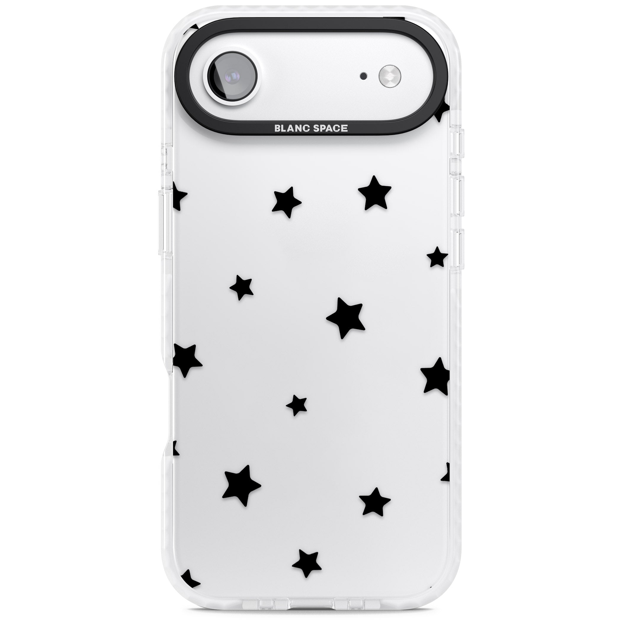 Starry Night Black Stars iPhone 17 Air Impact Clear Phone Case