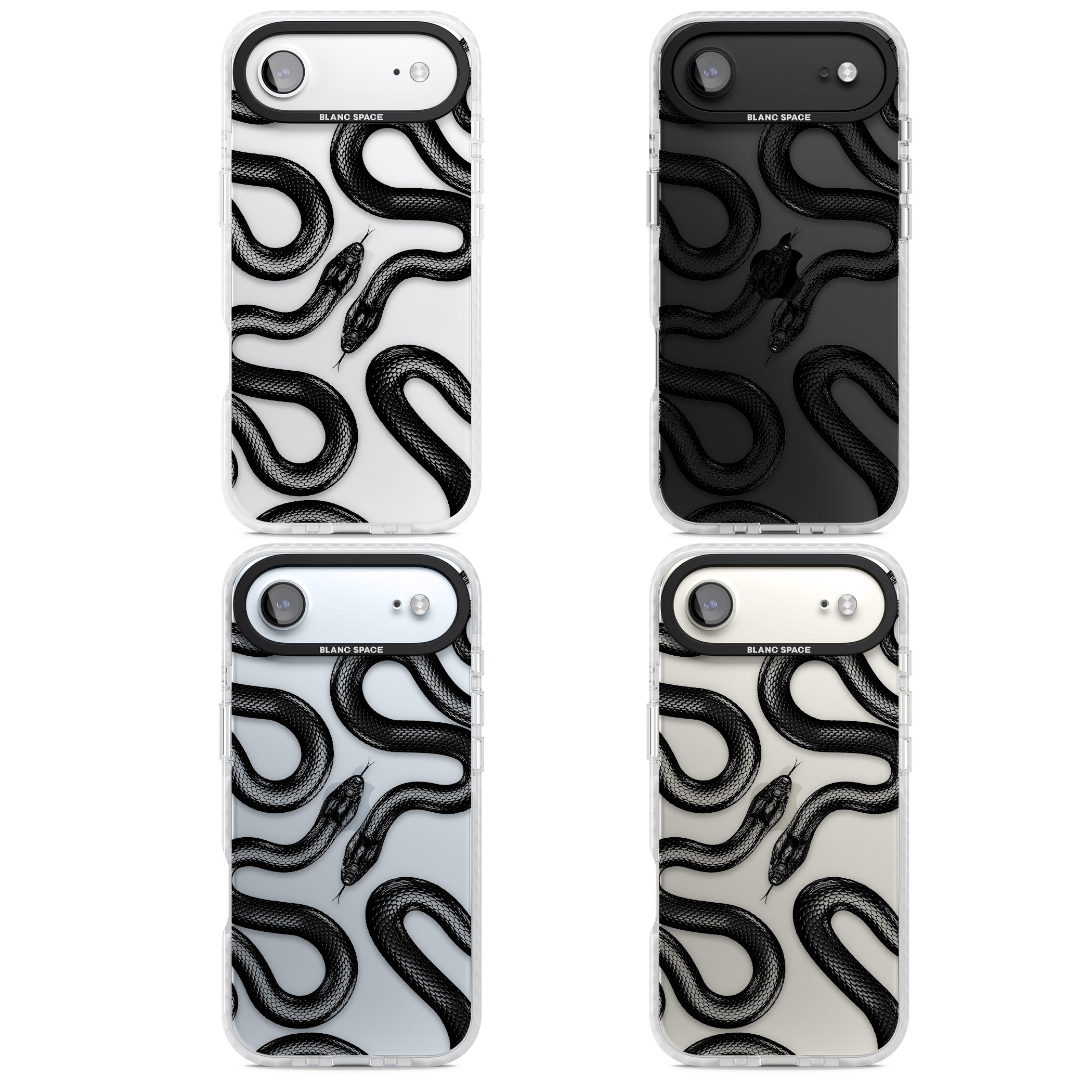 Black Kingsnake iPhone 17 Air Impact Clear Phone Case APT Impact Protection