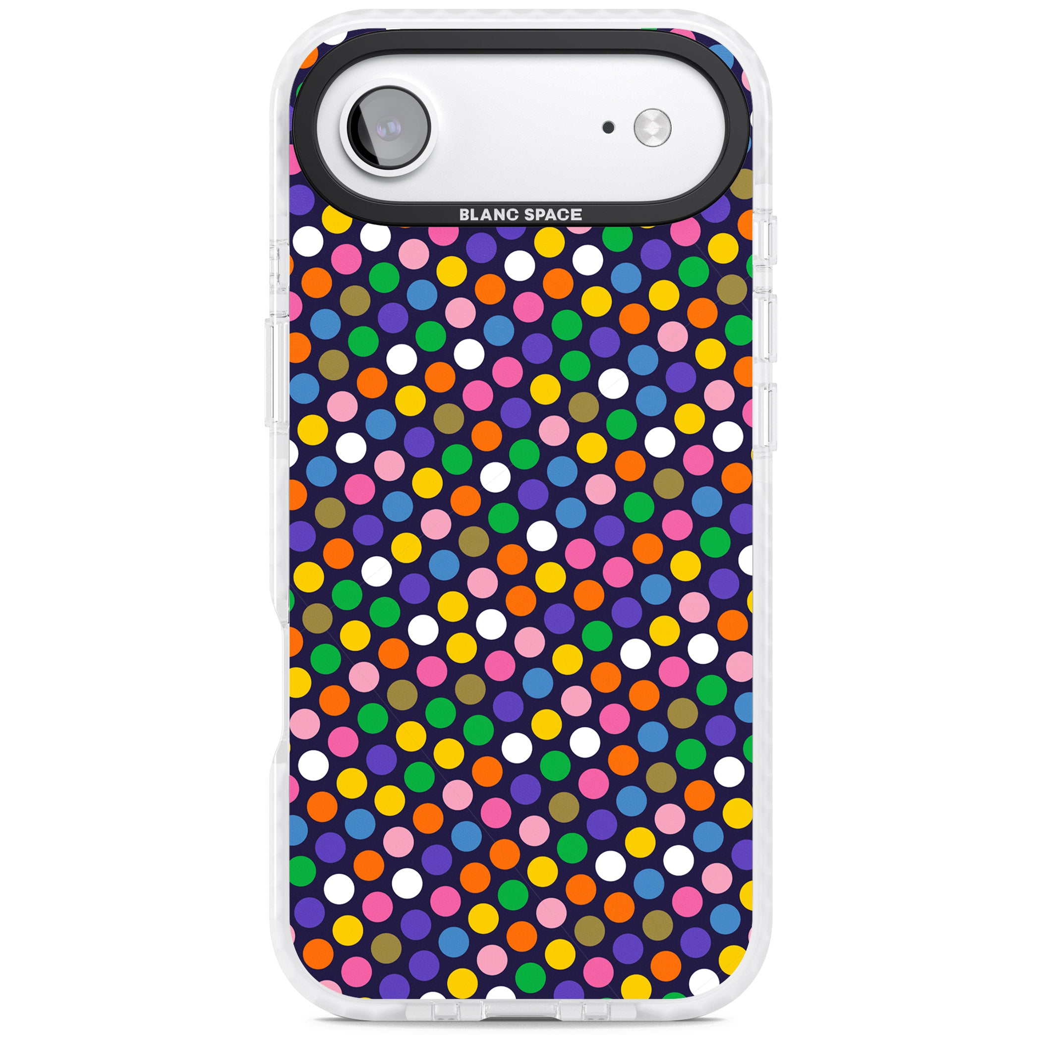 Multicolour Polka Dot Fiesta (Purple) iPhone 17 Air Impact Clear Phone Case