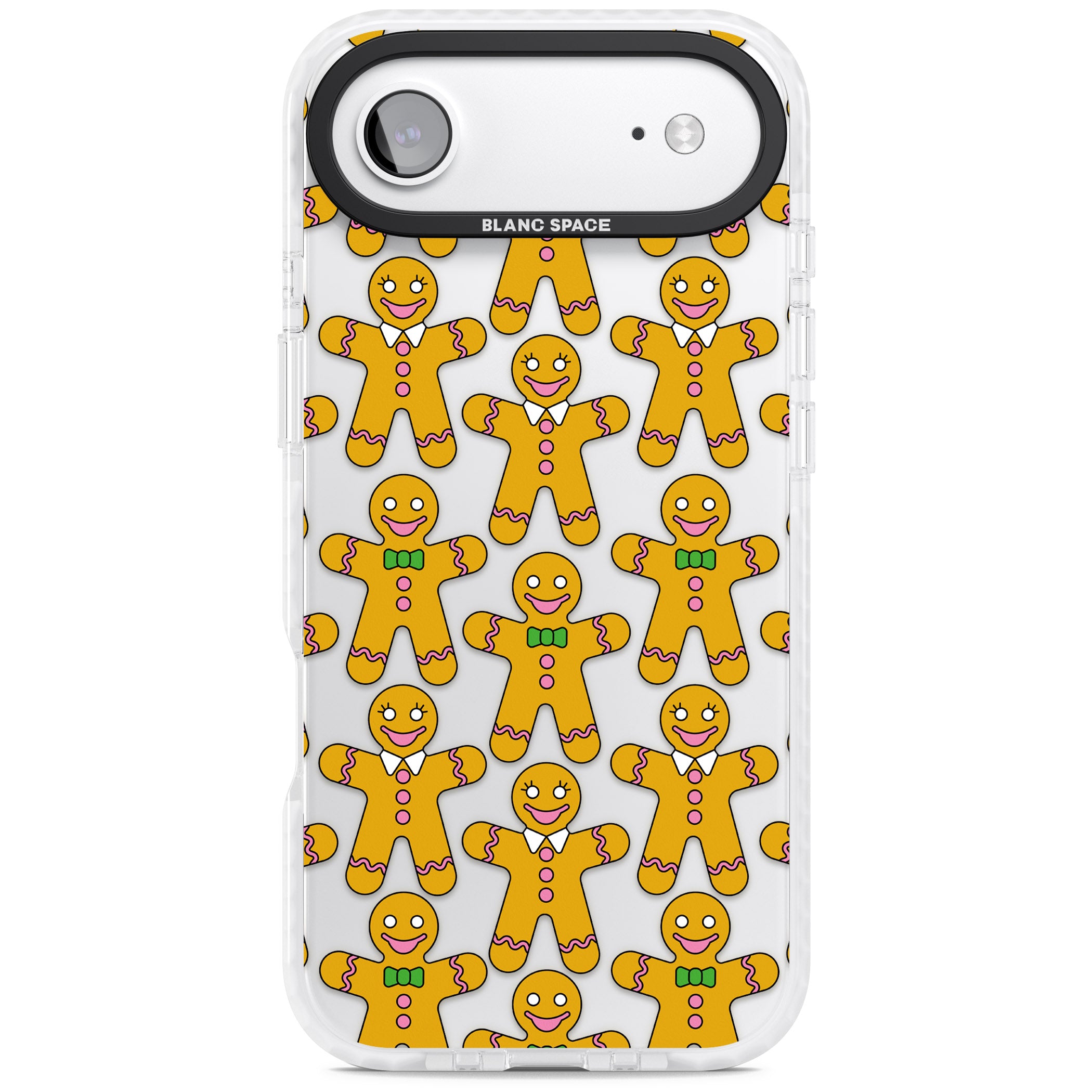Gingerbread Cookie Pattern iPhone 17 Air Impact Clear Phone Case