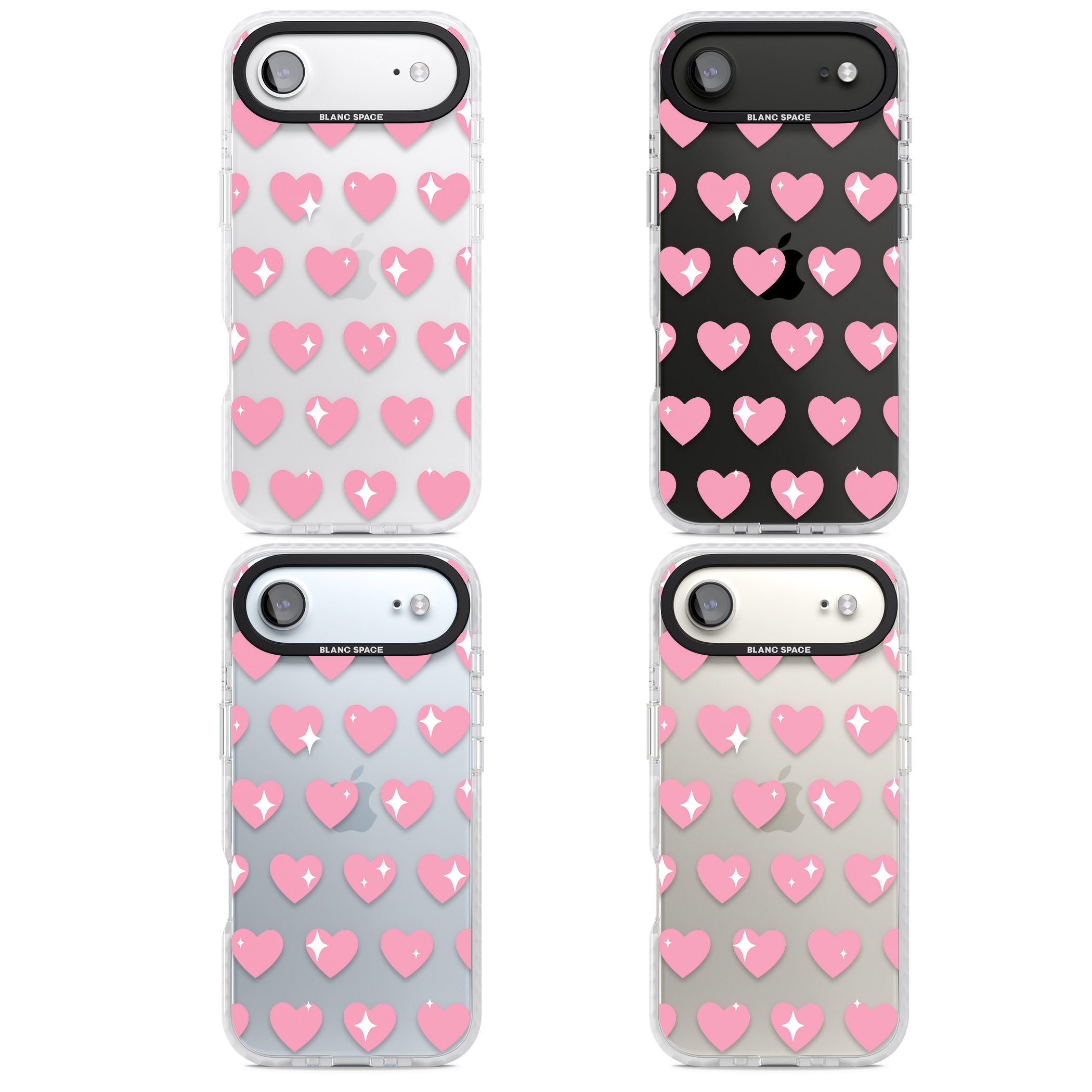 Sweet Hearts iPhone 17 Air Impact Clear Phone Case APT Impact Protection