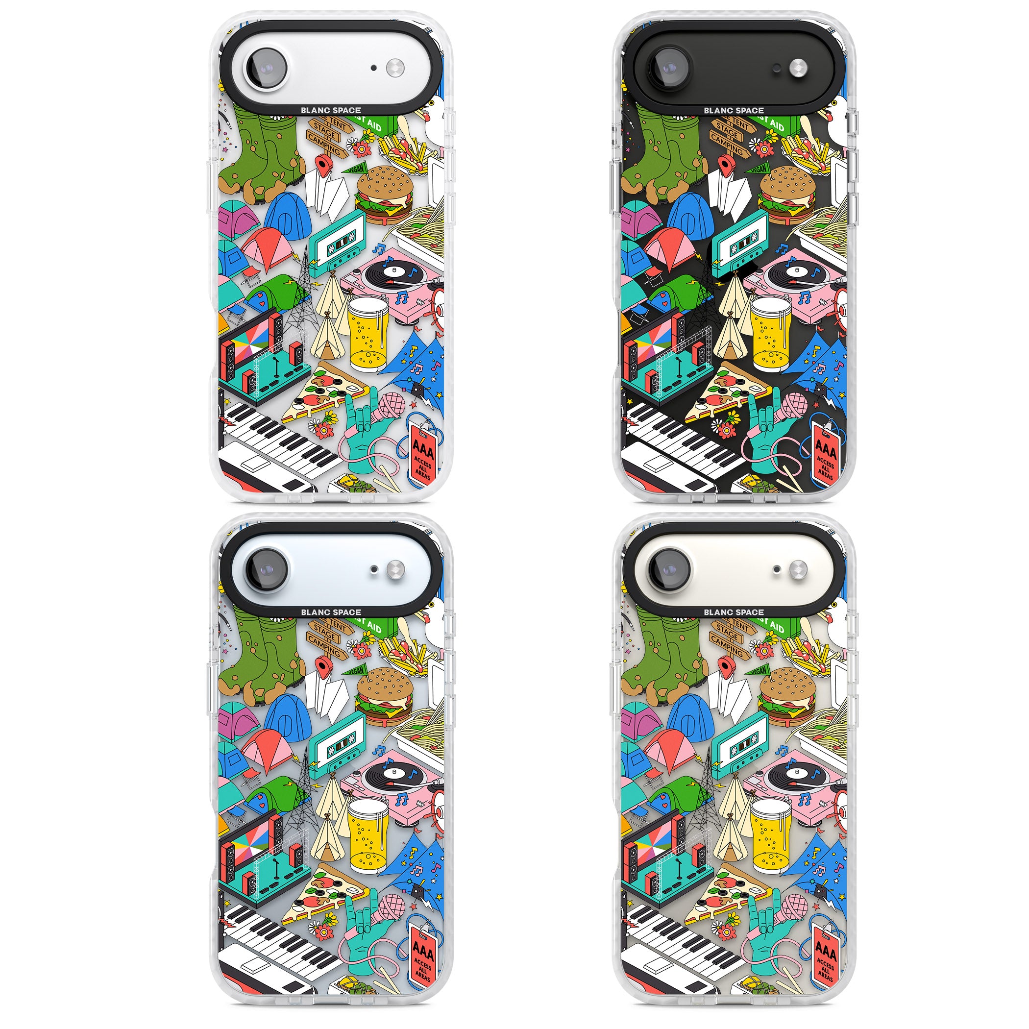 Festival Frenzy iPhone 17 Air Impact Clear Phone Case APT Impact Protection