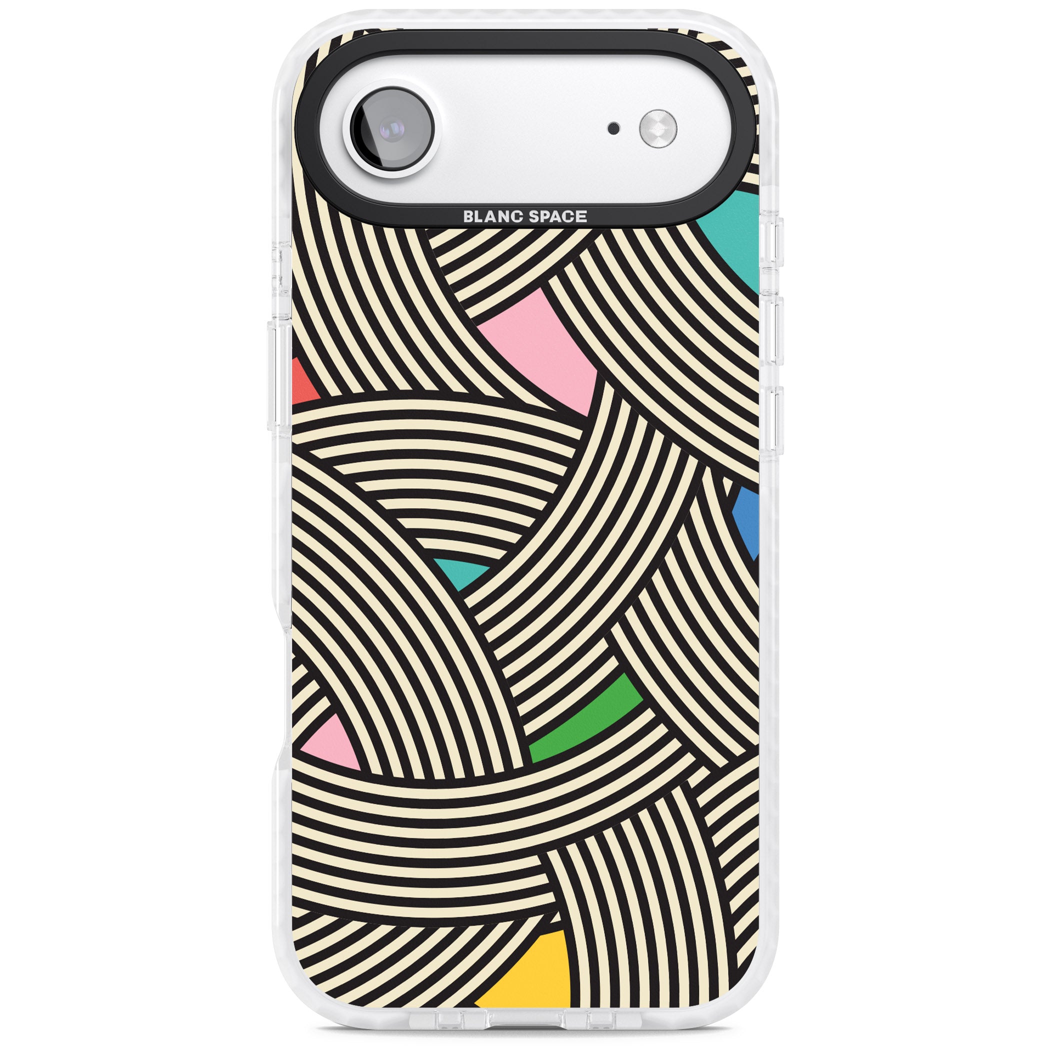 Multicolour Optic Waves iPhone 17 Air Impact Clear Phone Case