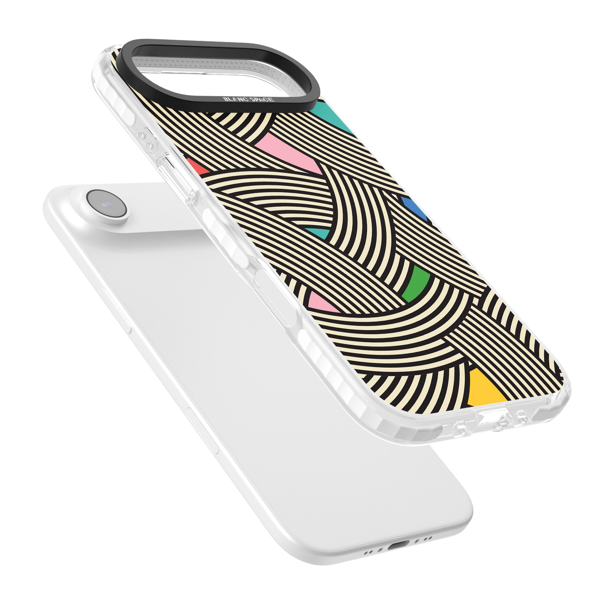 Multicolour Optic Waves iPhone 17 Air Impact Clear Phone Case Colours