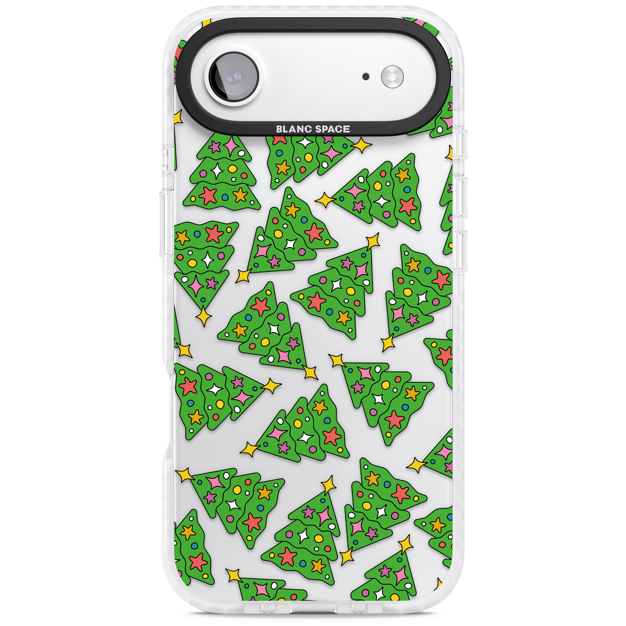 Christmas Tree Pattern iPhone 17 Air Impact Clear Phone Case