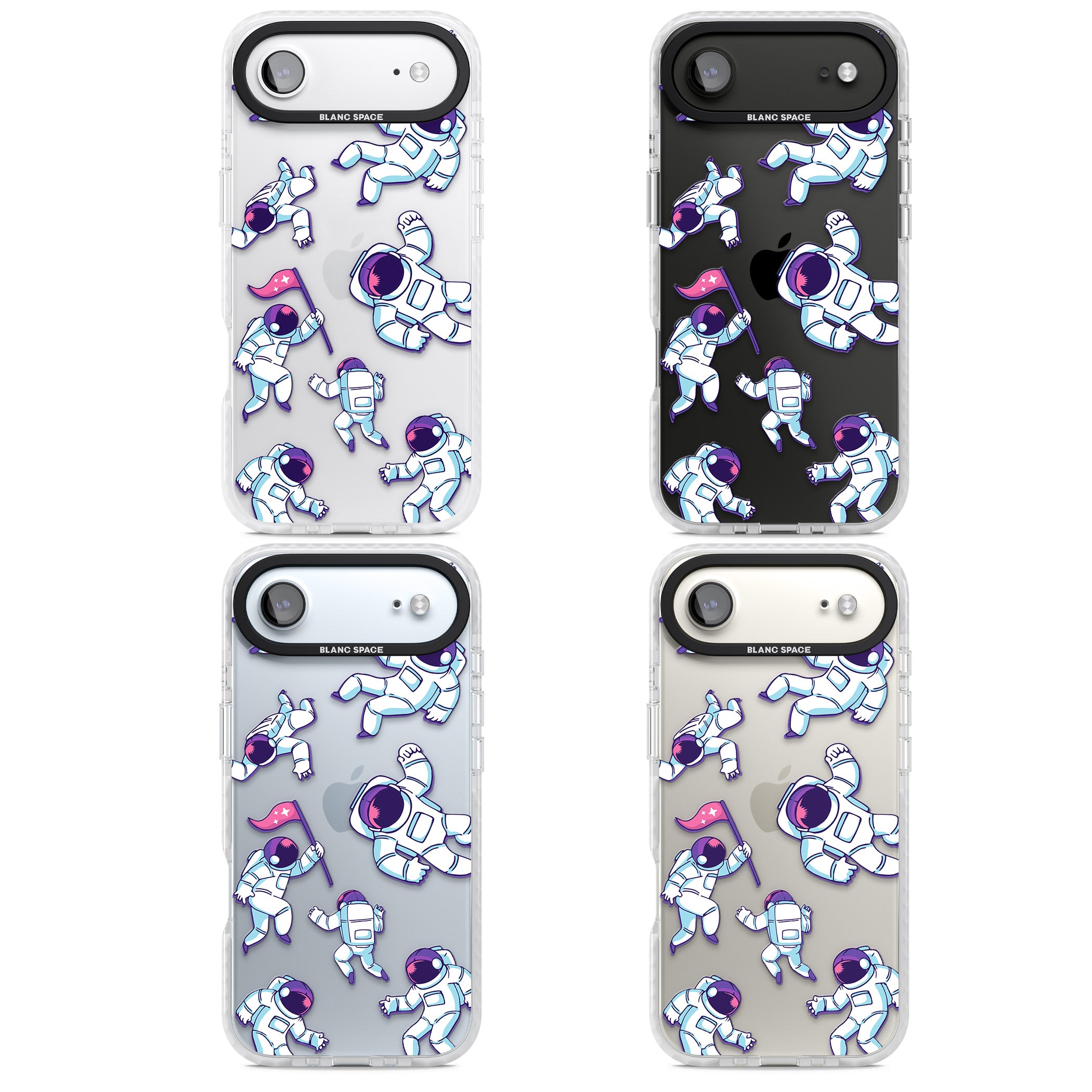Astronaut Pattern iPhone 17 Air Impact Clear Phone Case APT Impact Protection