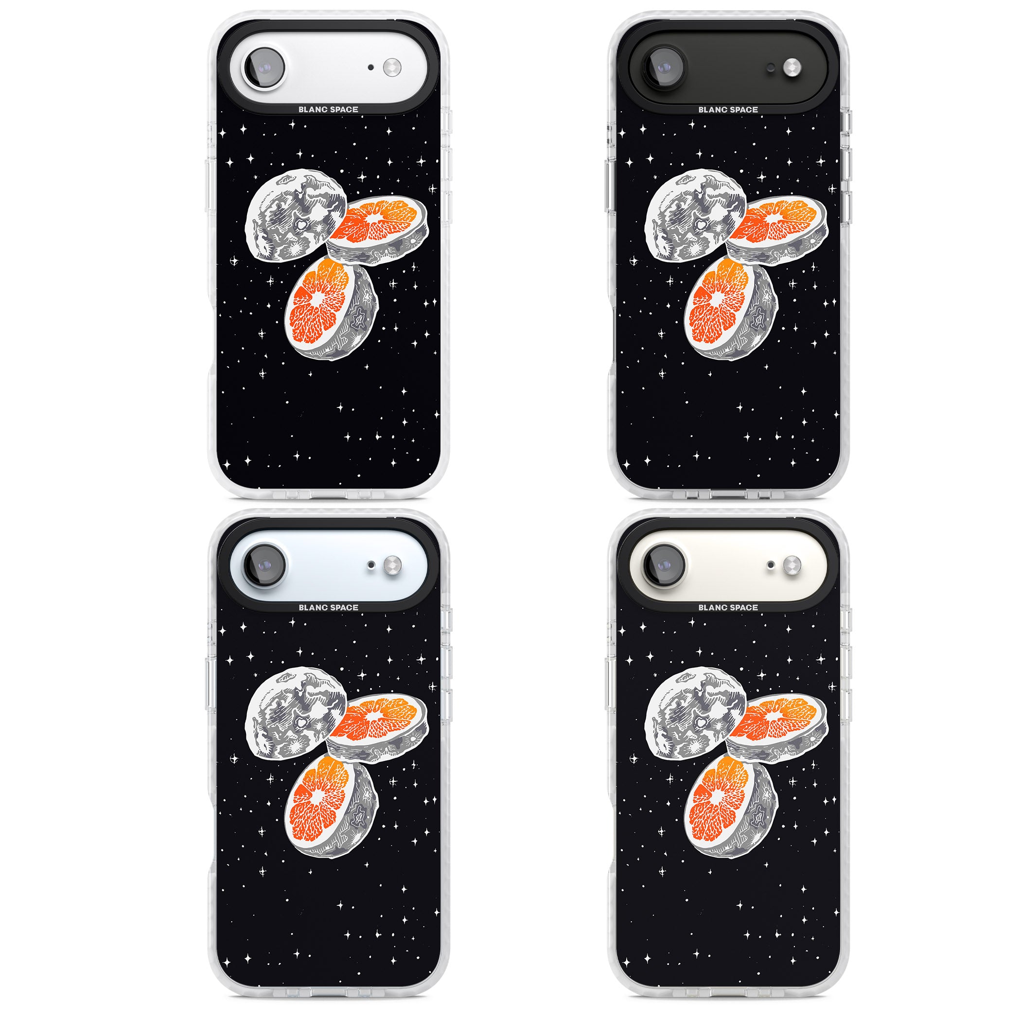 Blood Orange Moon iPhone 17 Air Impact Clear Phone Case APT Impact Protection