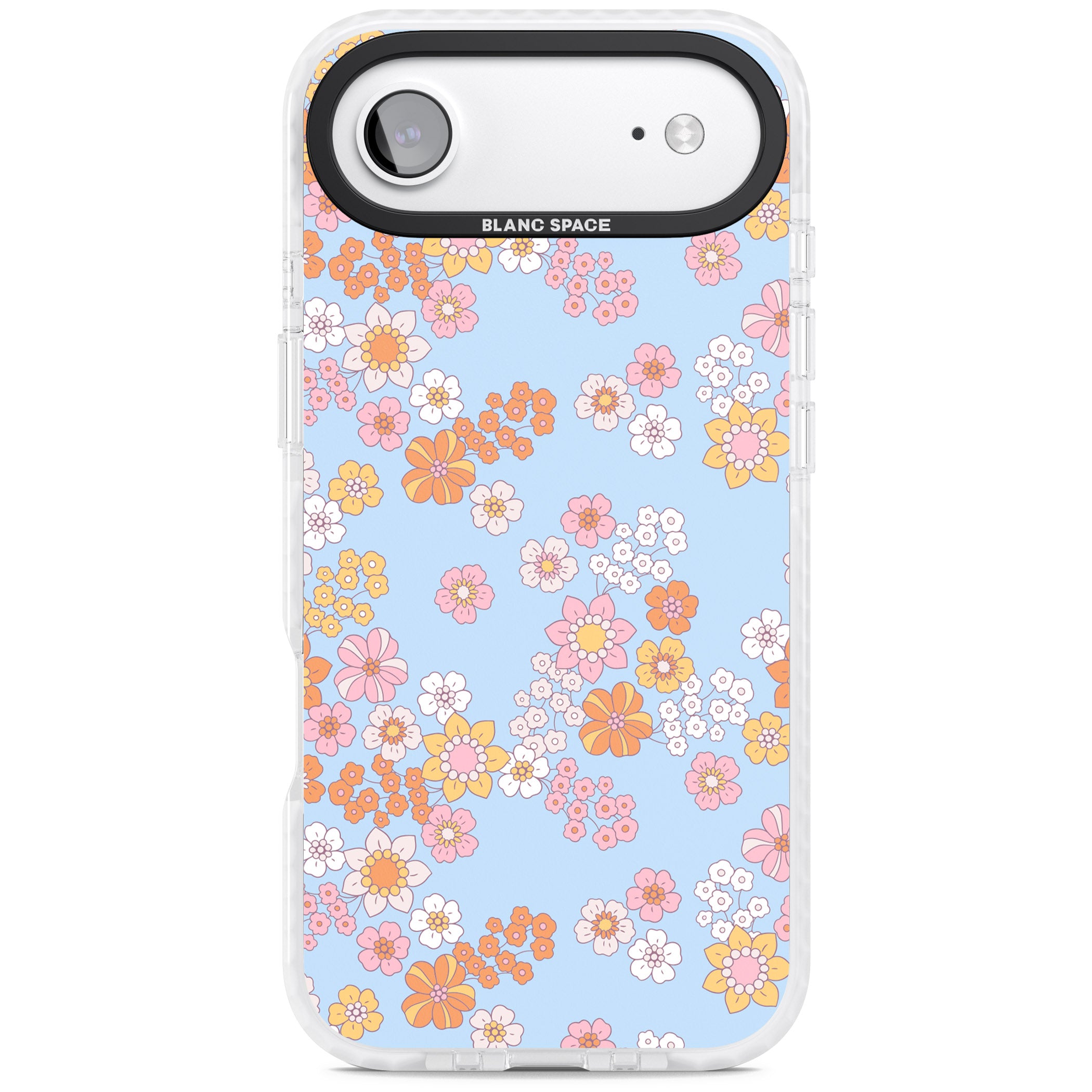 Lake Blue Flower Mix iPhone 17 Air Impact Clear Phone Case