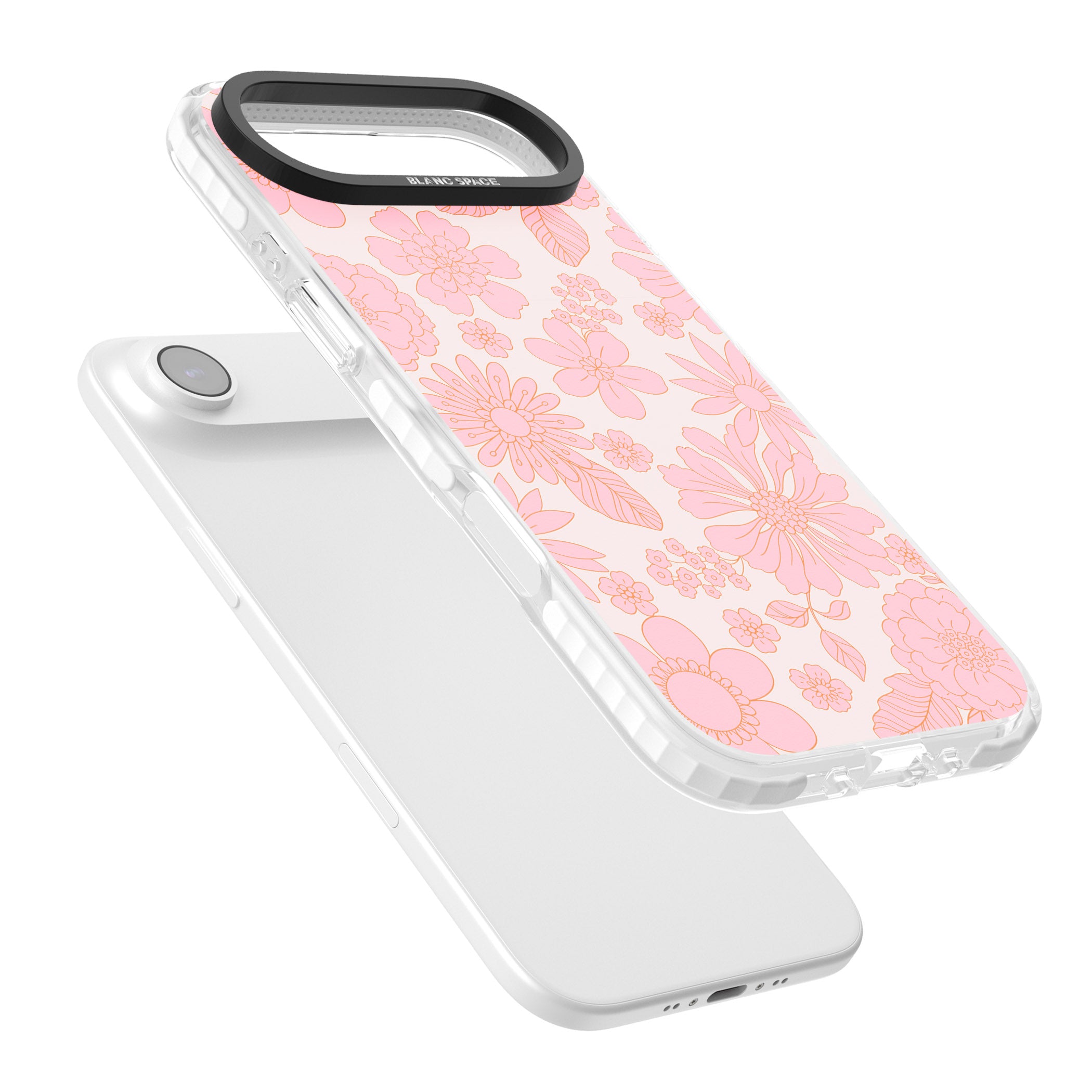 Gentle Pink Flowers iPhone 17 Air Impact Clear Phone Case Colours