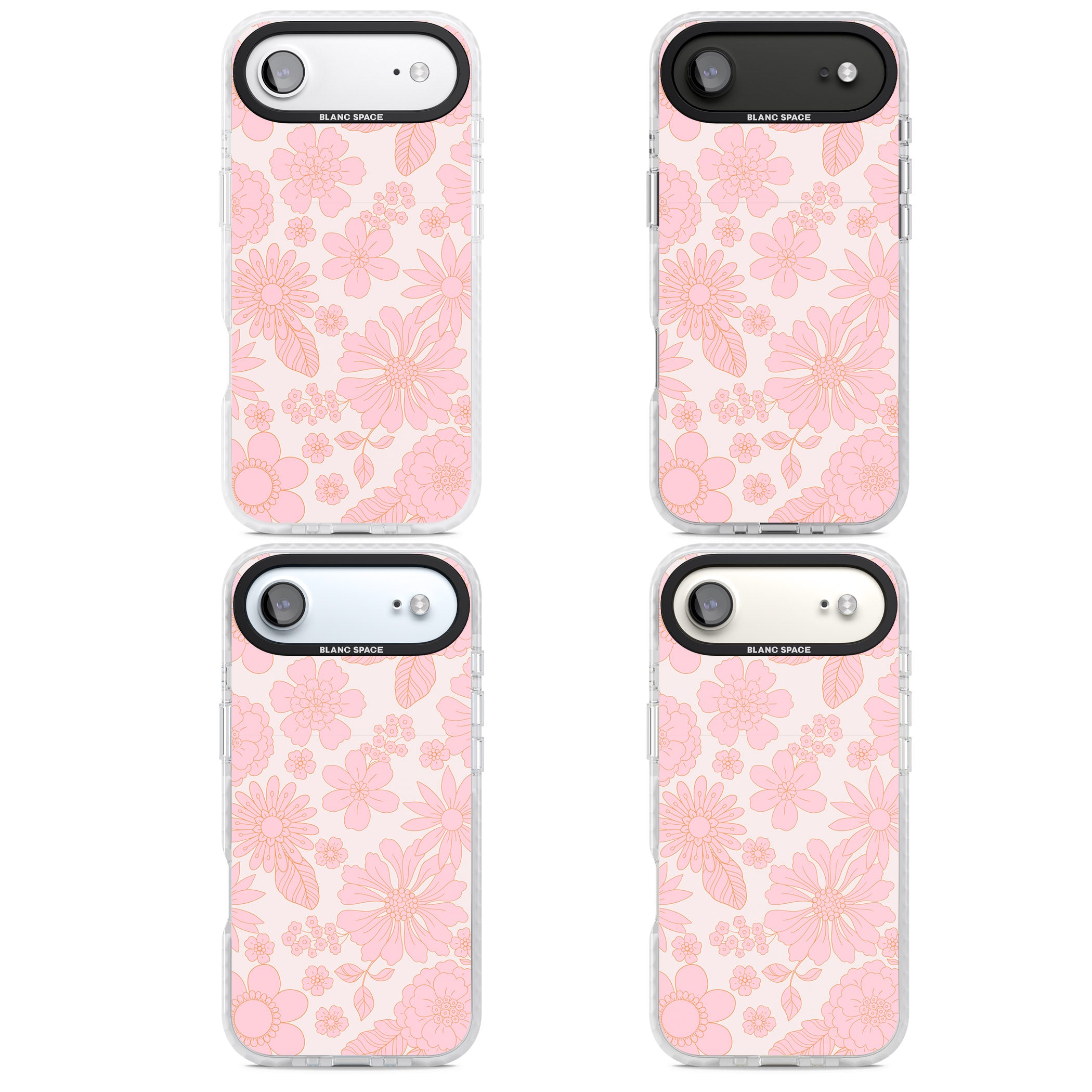 Gentle Pink Flowers iPhone 17 Air Impact Clear Phone Case APT Impact Protection