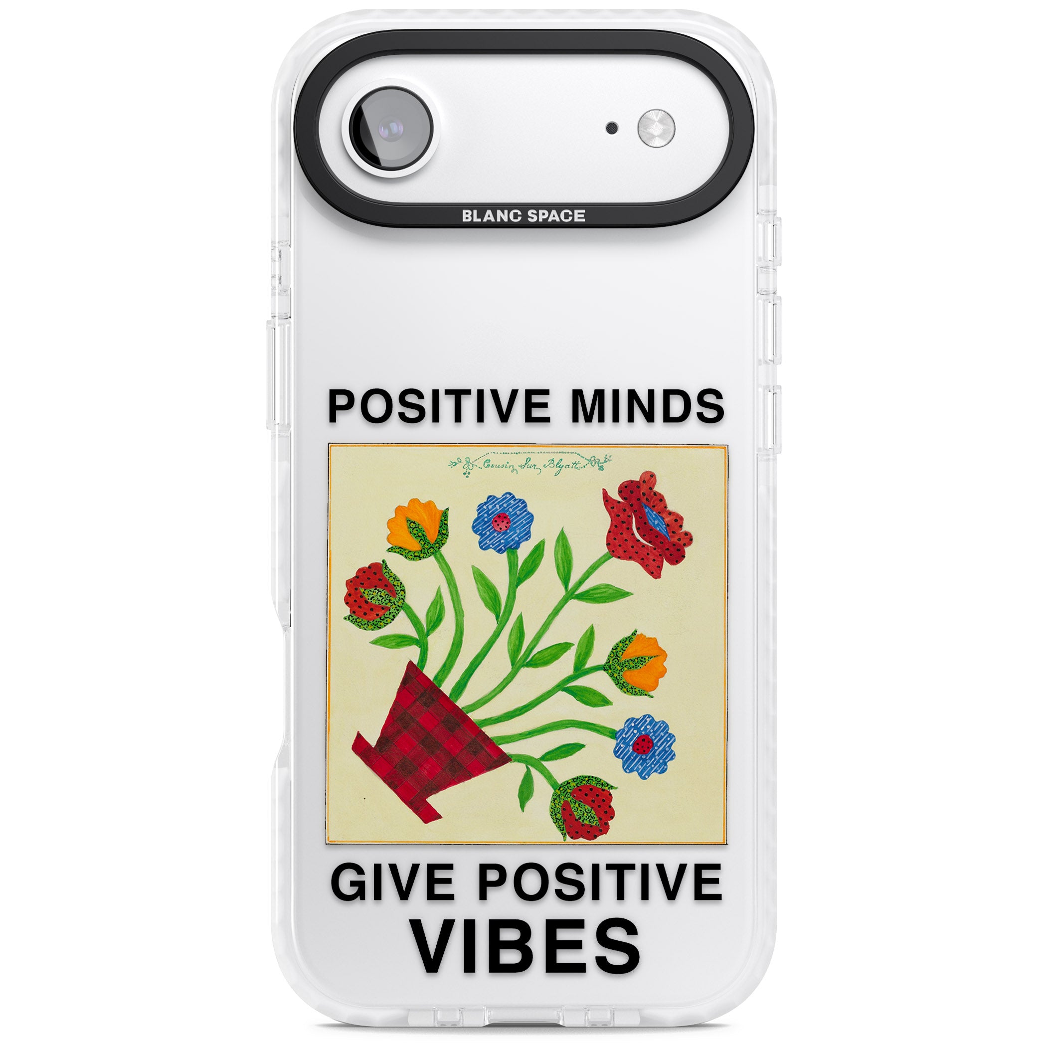 Positive Minds Give Positive Vibes iPhone 17 Air Impact Clear Phone Case