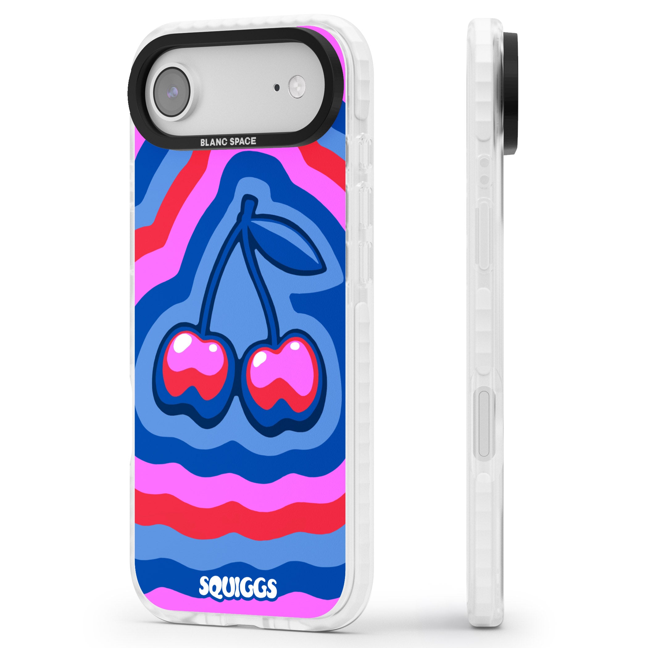 Cherry Rainbow iPhone 17 Air Impact Clear Phone Case Side Profile