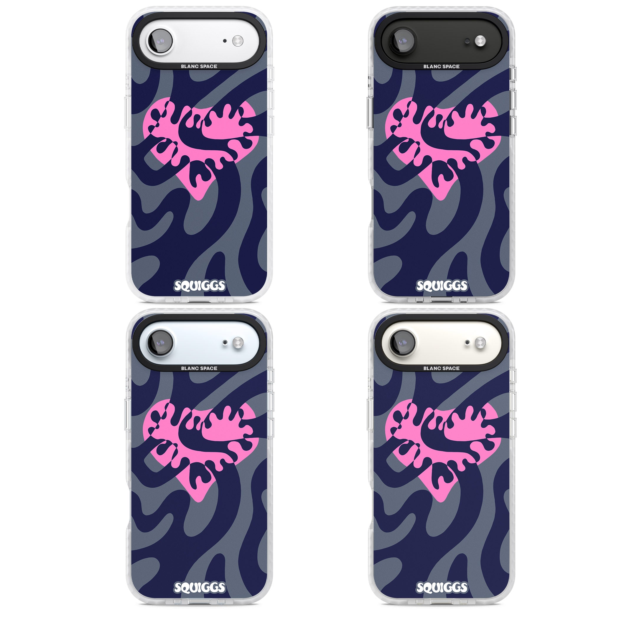 Abstract Heart iPhone 17 Air Impact Clear Phone Case APT Impact Protection