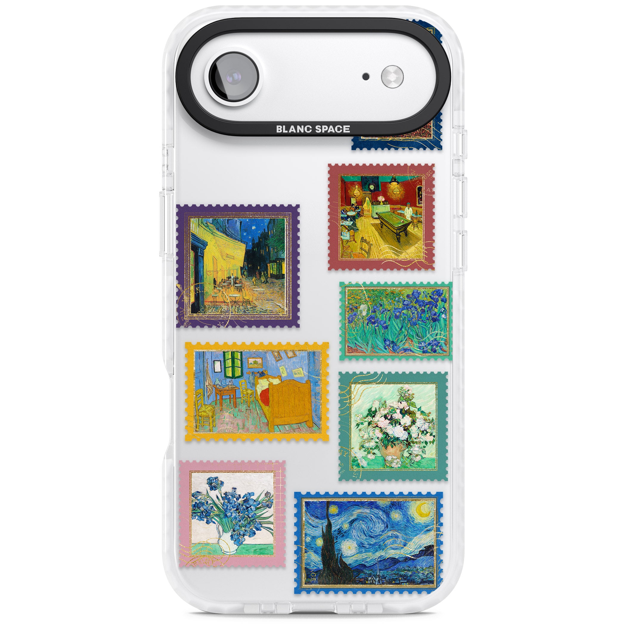 Colourful Vintage Art Stamps iPhone 17 Air Impact Clear Phone Case