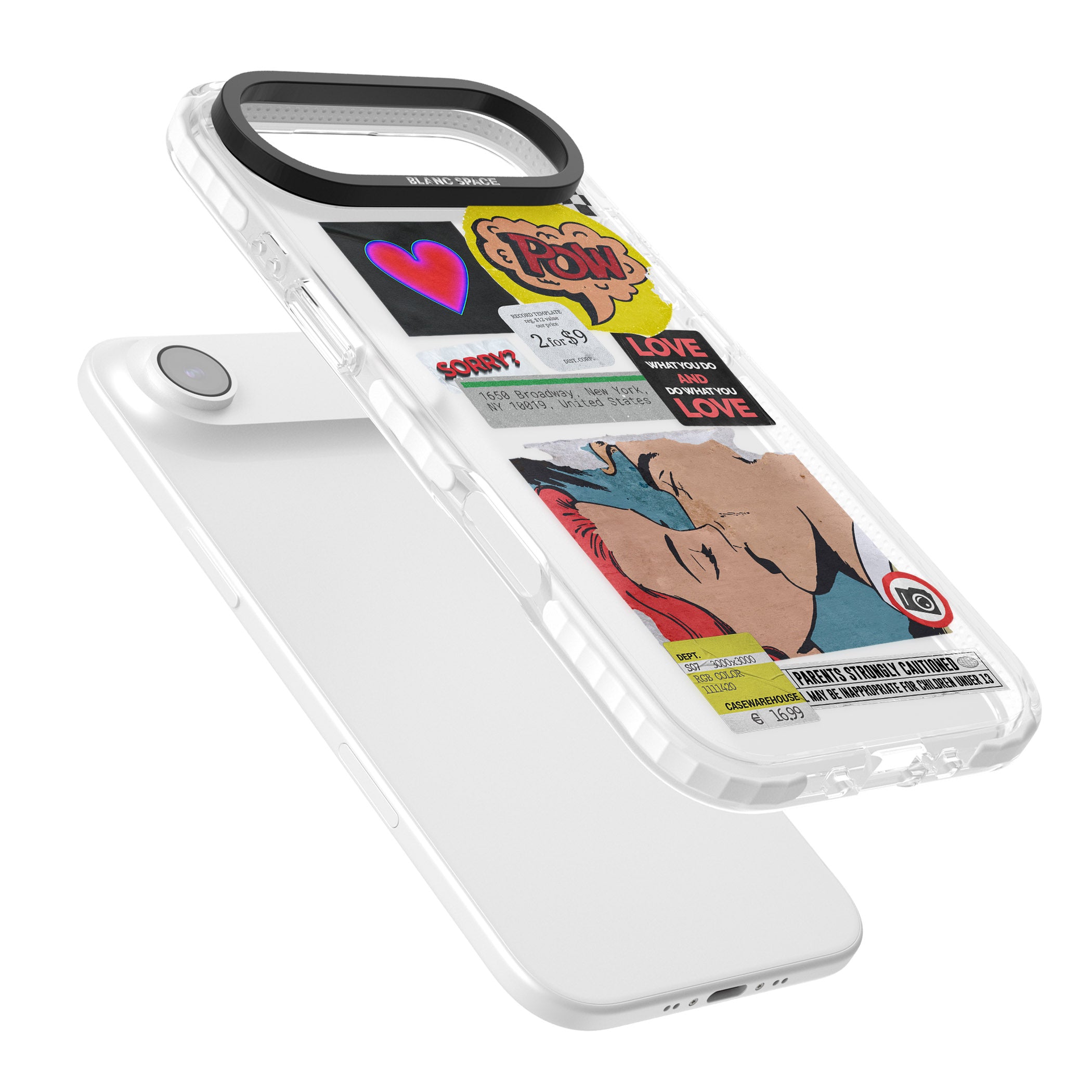 Retro Sticker Mix iPhone 17 Air Impact Clear Phone Case Colours