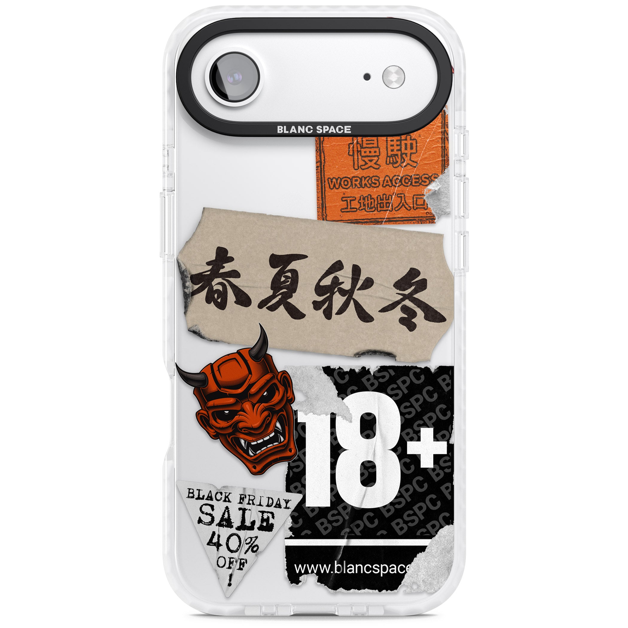 Asian Sticker Mix iPhone 17 Air Impact Clear Phone Case