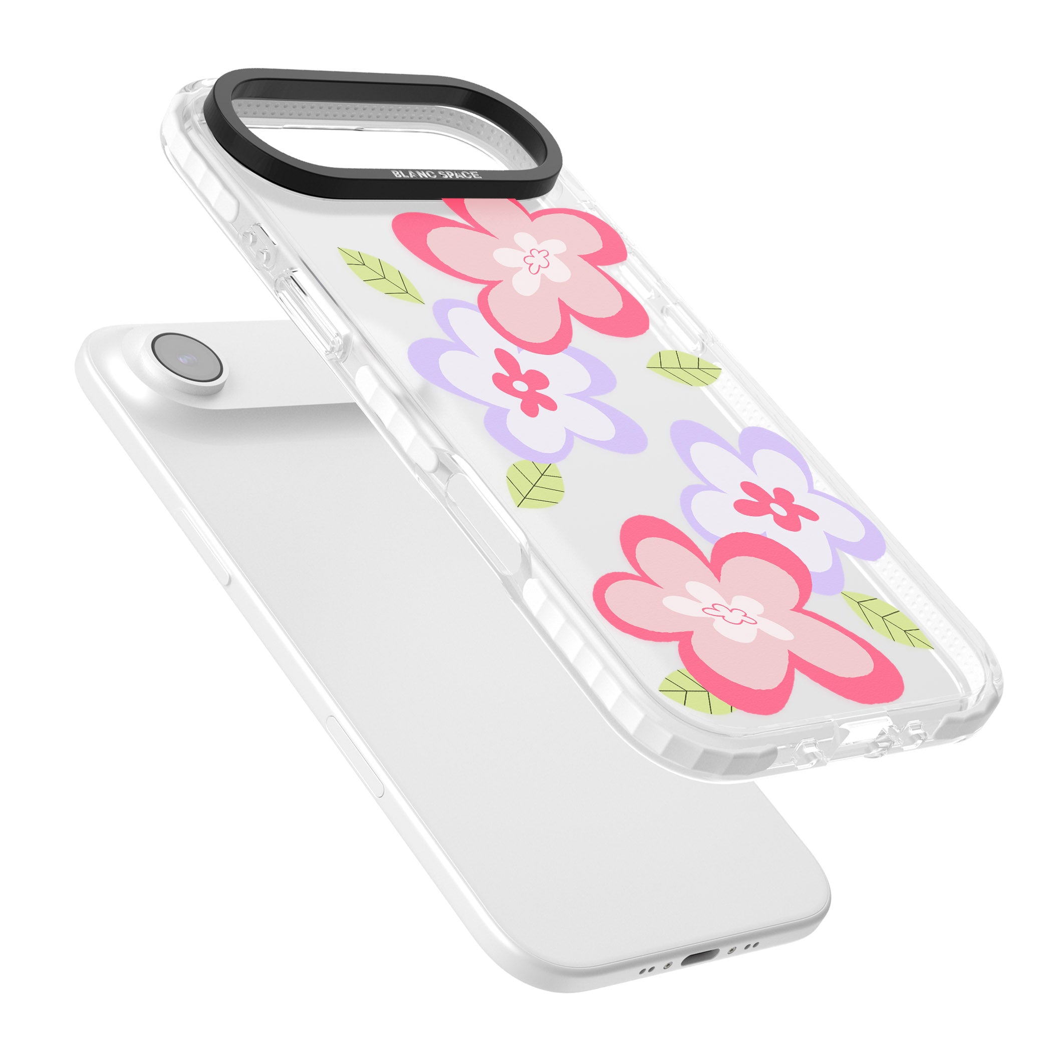 Funky Flowers iPhone 17 Air Impact Clear Phone Case Colours