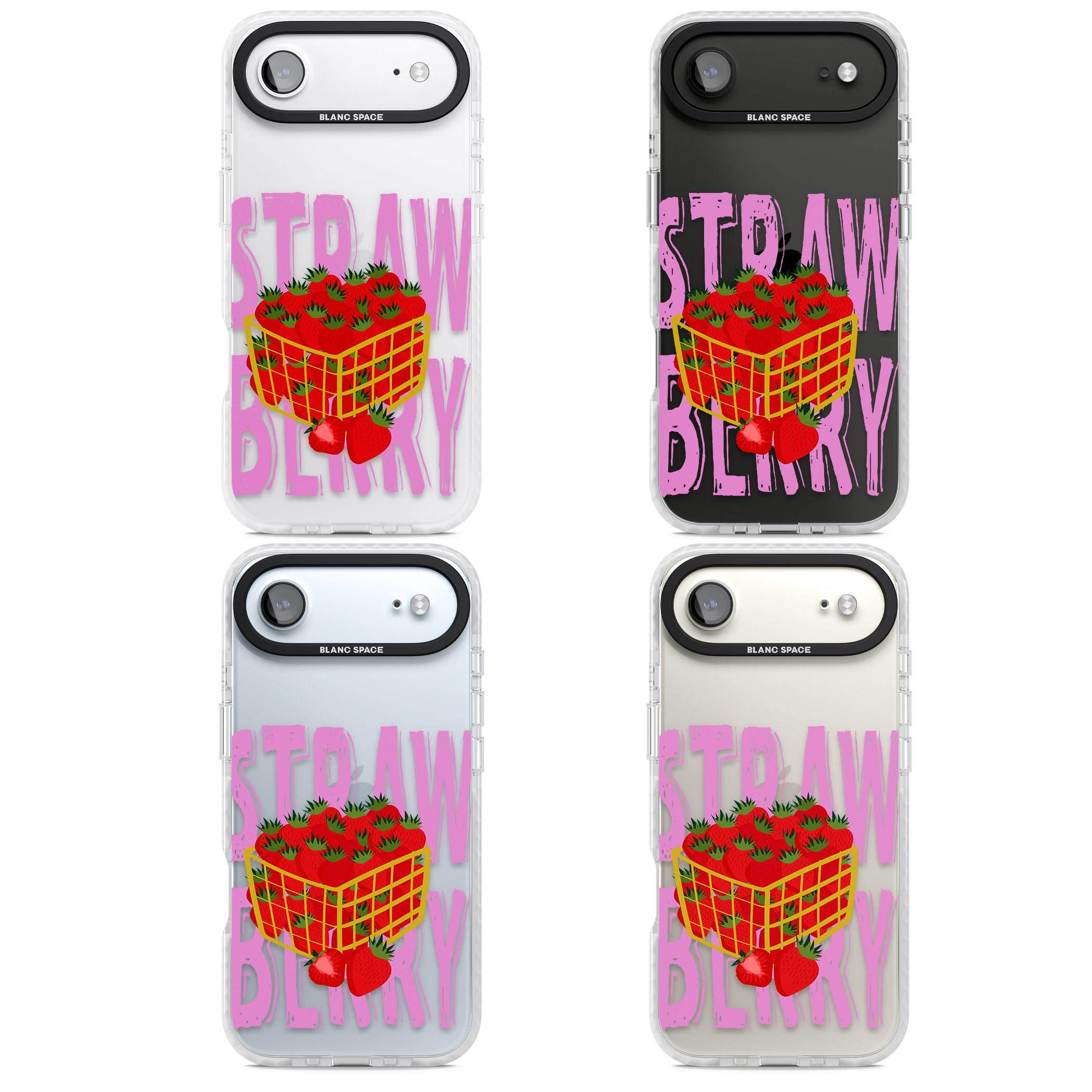Strawberry Basket iPhone 17 Air Impact Clear Phone Case APT Impact Protection