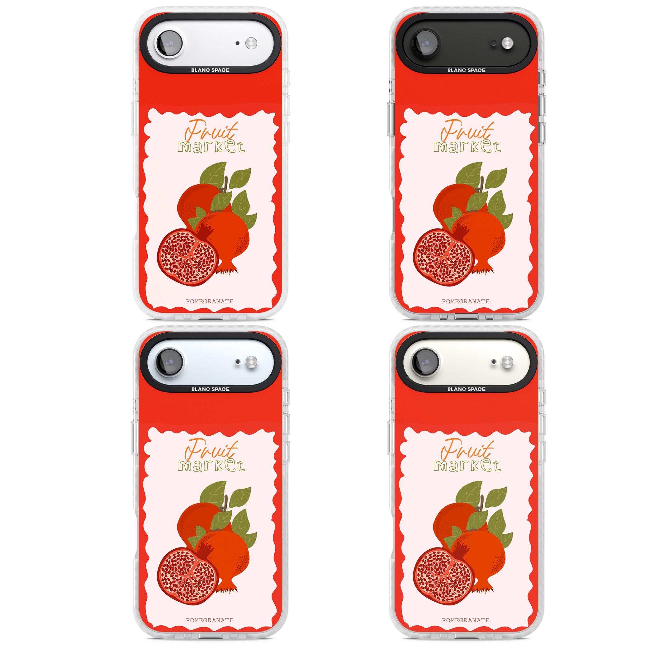 Fruit Market Pomegranate iPhone 17 Air Impact Clear Phone Case APT Impact Protection