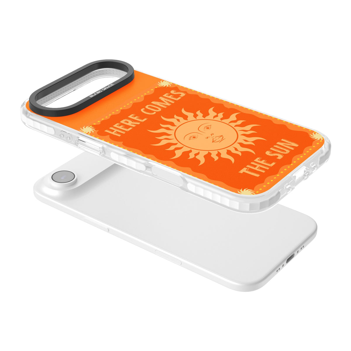 Here Comes The Sun iPhone Air Impact Clear Phone Case angled
