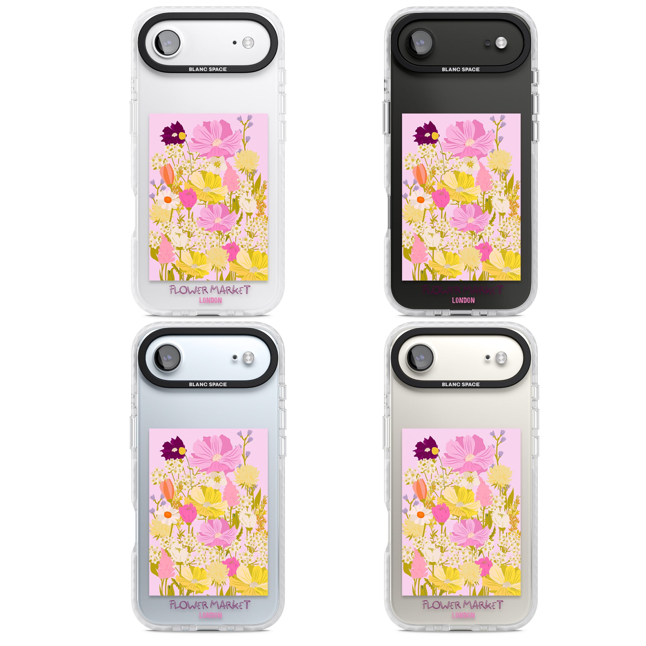 Flower Market iPhone 17 Air Impact Clear Phone Case APT Impact Protection